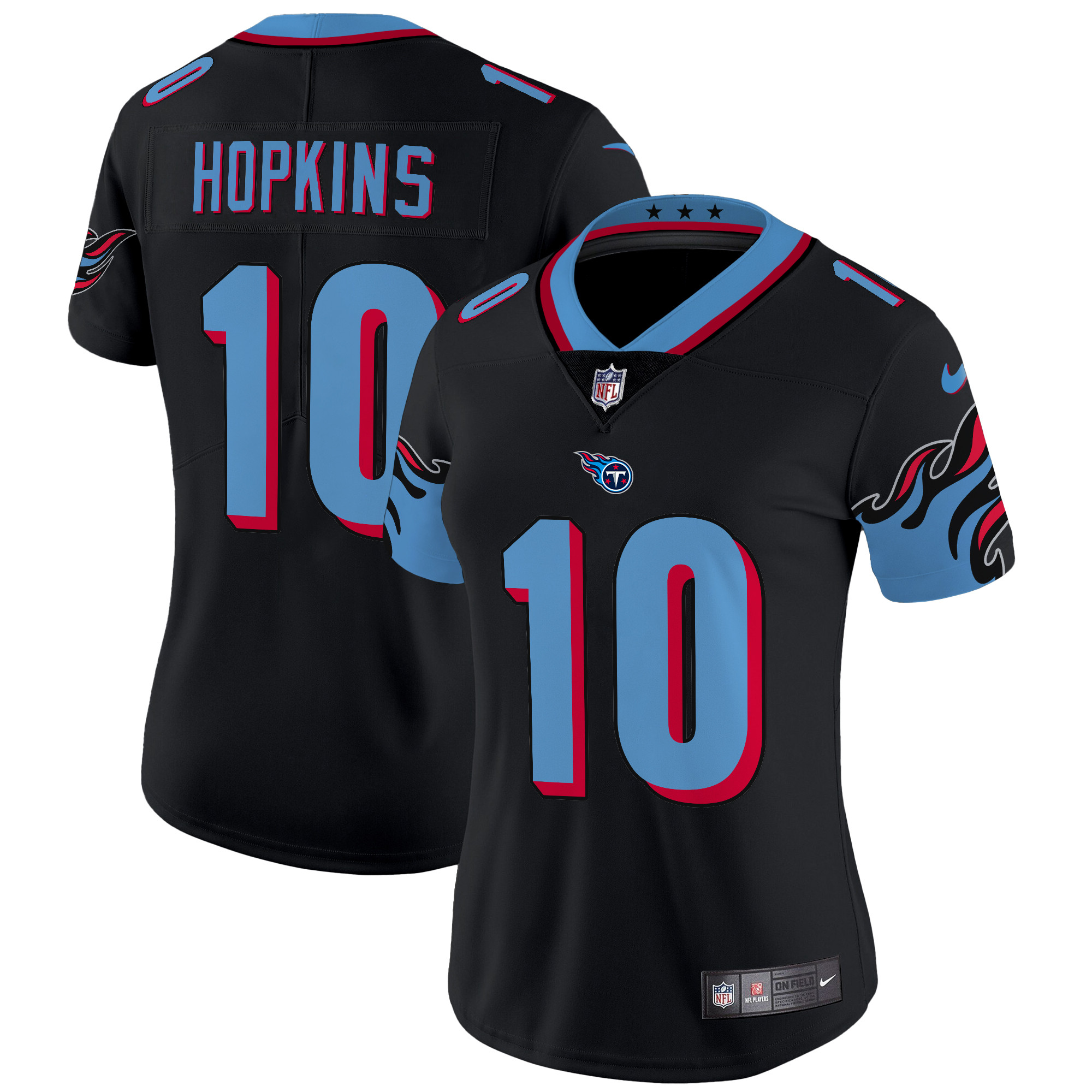 DeAndre Hopkins Women's Tennessee Titans Special Vapor Limited Black Jersey - All Stitched