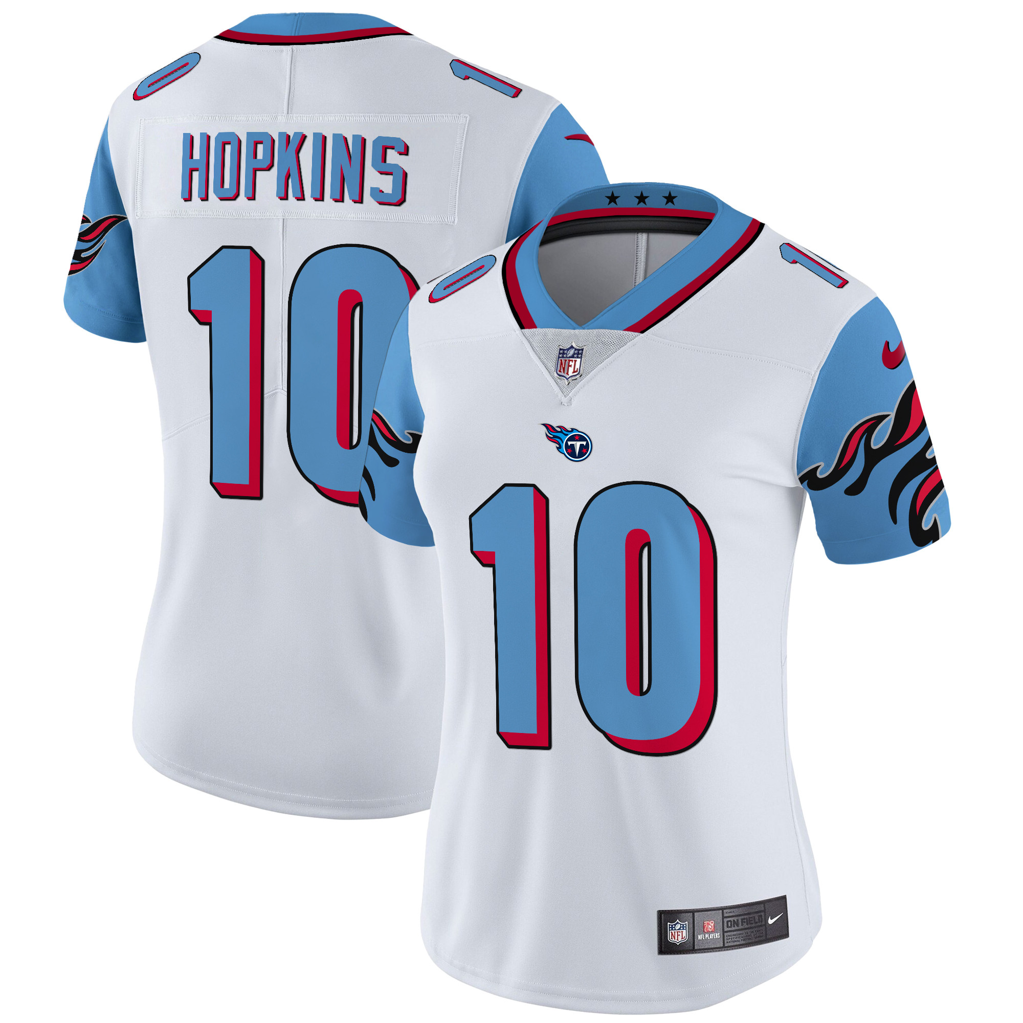 DeAndre Hopkins Women's Tennessee Titans Special Vapor Limited Blue Sleeves Jersey - All Stitched
