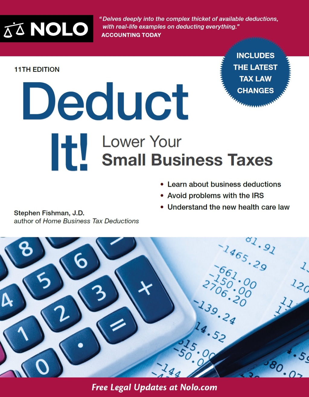 Deduct It!: Lower Your Small Business Taxes 11th Edition - (PDF/EPUB Version)
