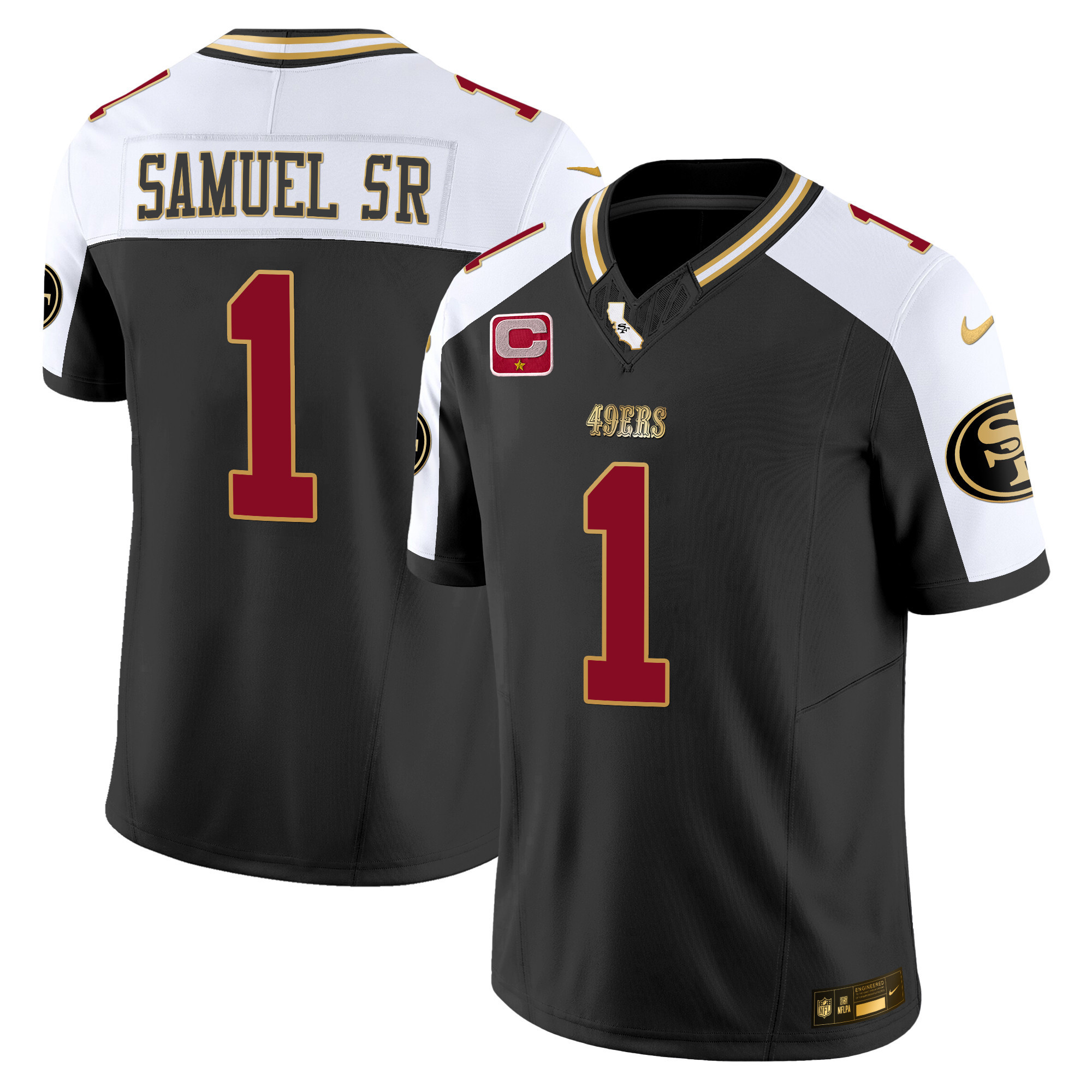 Deebo Samuel Men's San Francisco 49ers 2024 Gold Vapor Black Alternate Jersey - All Stitched