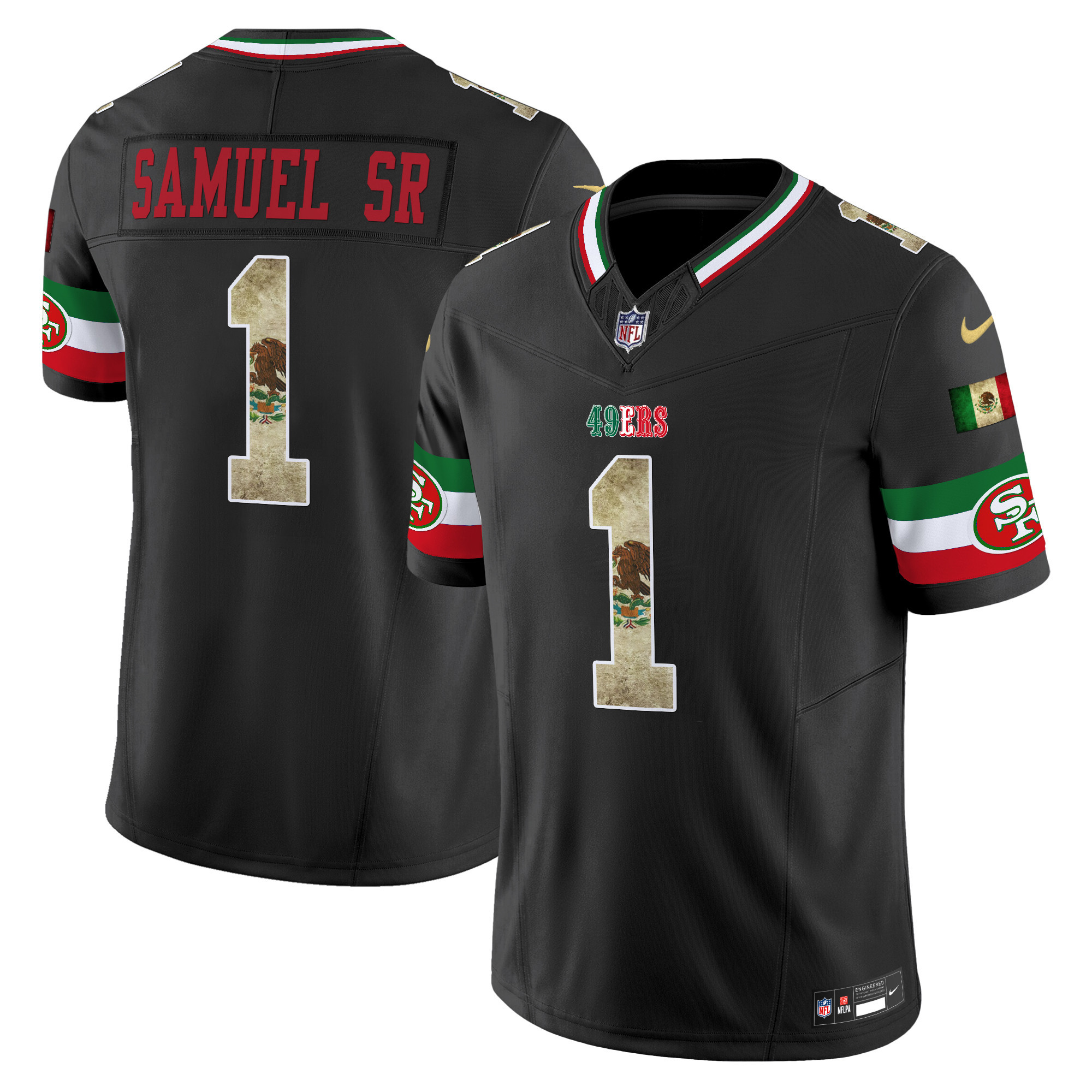 Deebo Samuel Men's San Francisco 49ers Mexico Vapor Limited Black Jersey - All Stitched