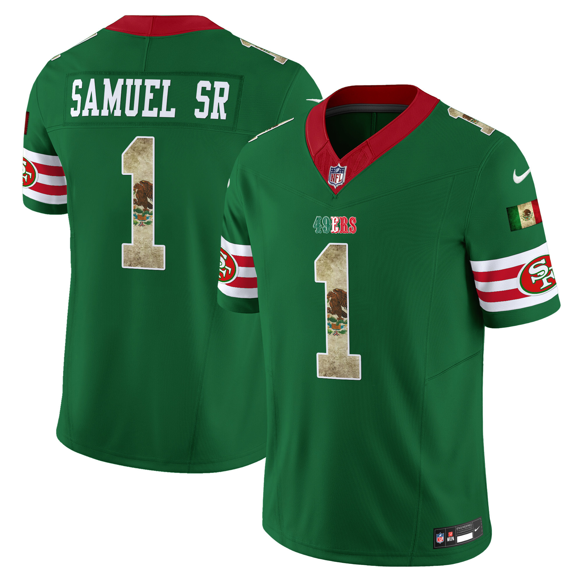 Deebo Samuel Men's San Francisco 49ers Mexico Vapor Limited Green Jersey - All Stitched