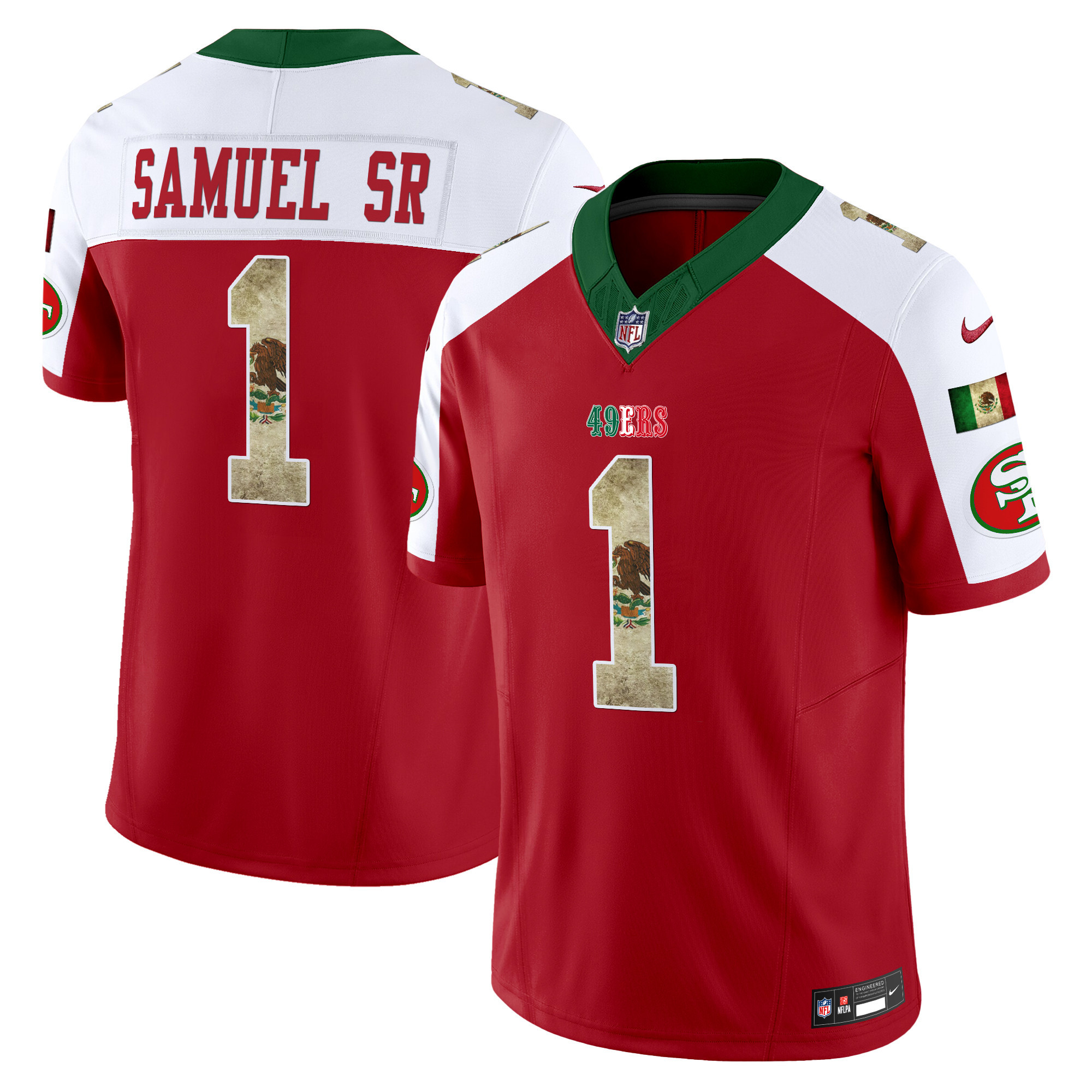 Deebo Samuel Men's San Francisco 49ers Mexico Vapor Limited Red Alternate Jersey - All Stitched