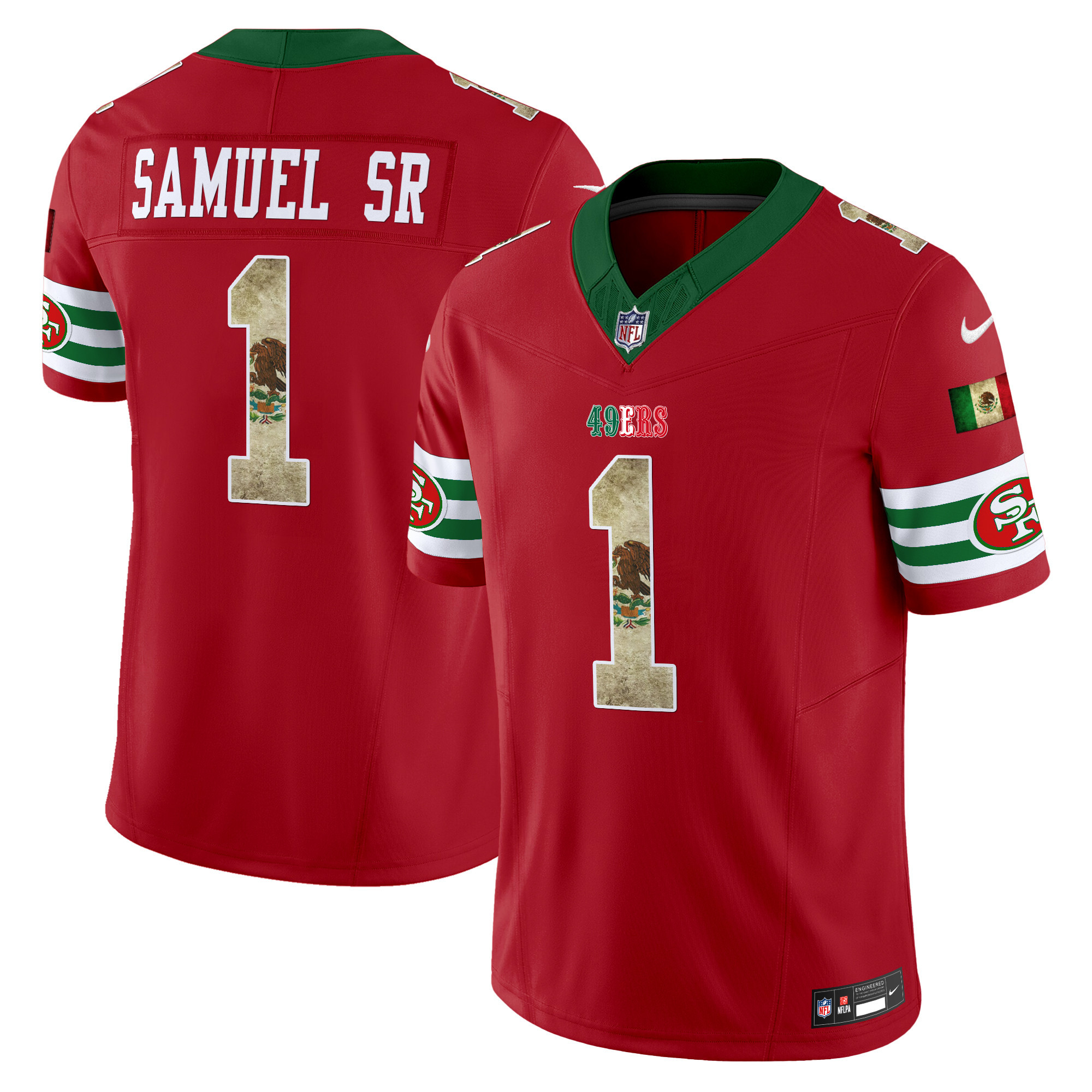 Deebo Samuel Men's San Francisco 49ers Mexico Vapor Limited Red Jersey - All Stitched