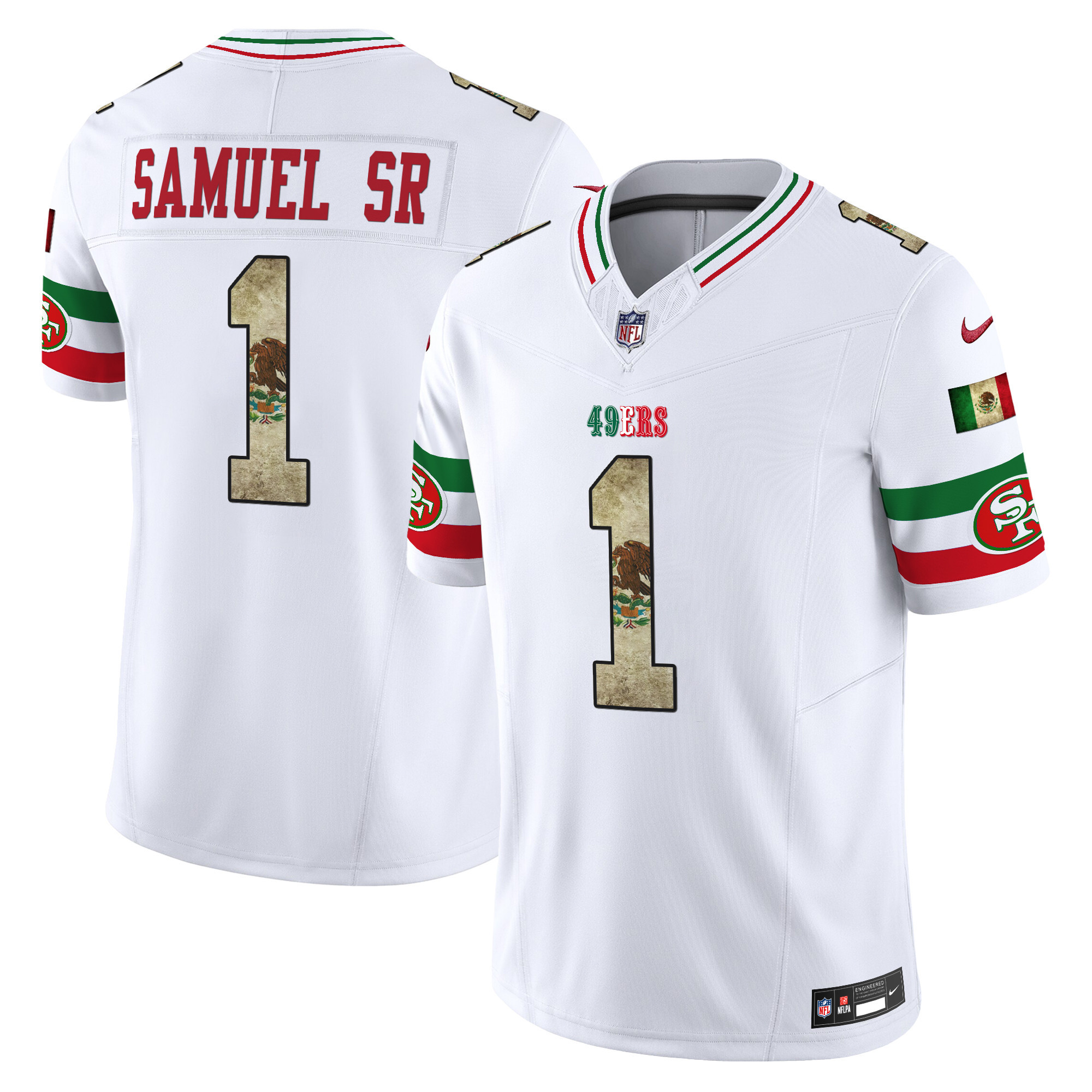 Deebo Samuel Men's San Francisco 49ers Mexico Vapor Limited White Jersey - All Stitched