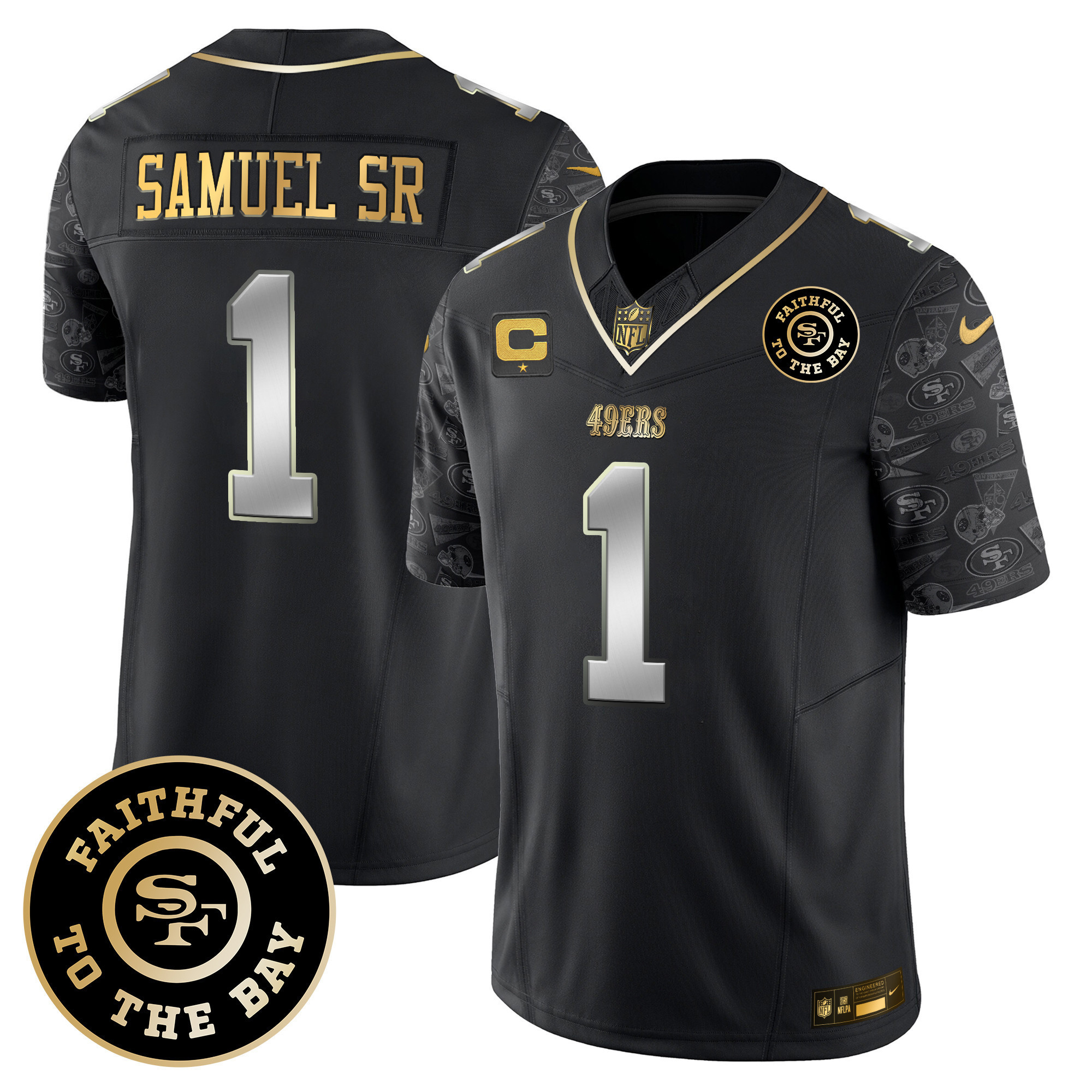 Deebo Samuel Men's San Francisco 49ers Pattern Style Vapor Limited Black Limited Jersey - All Stitched
