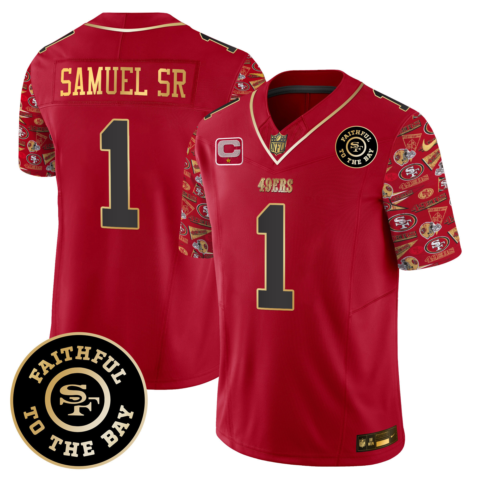 Deebo Samuel Men's San Francisco 49ers Pattern Style Vapor Limited Scarlet Limited Jersey - All Stitched