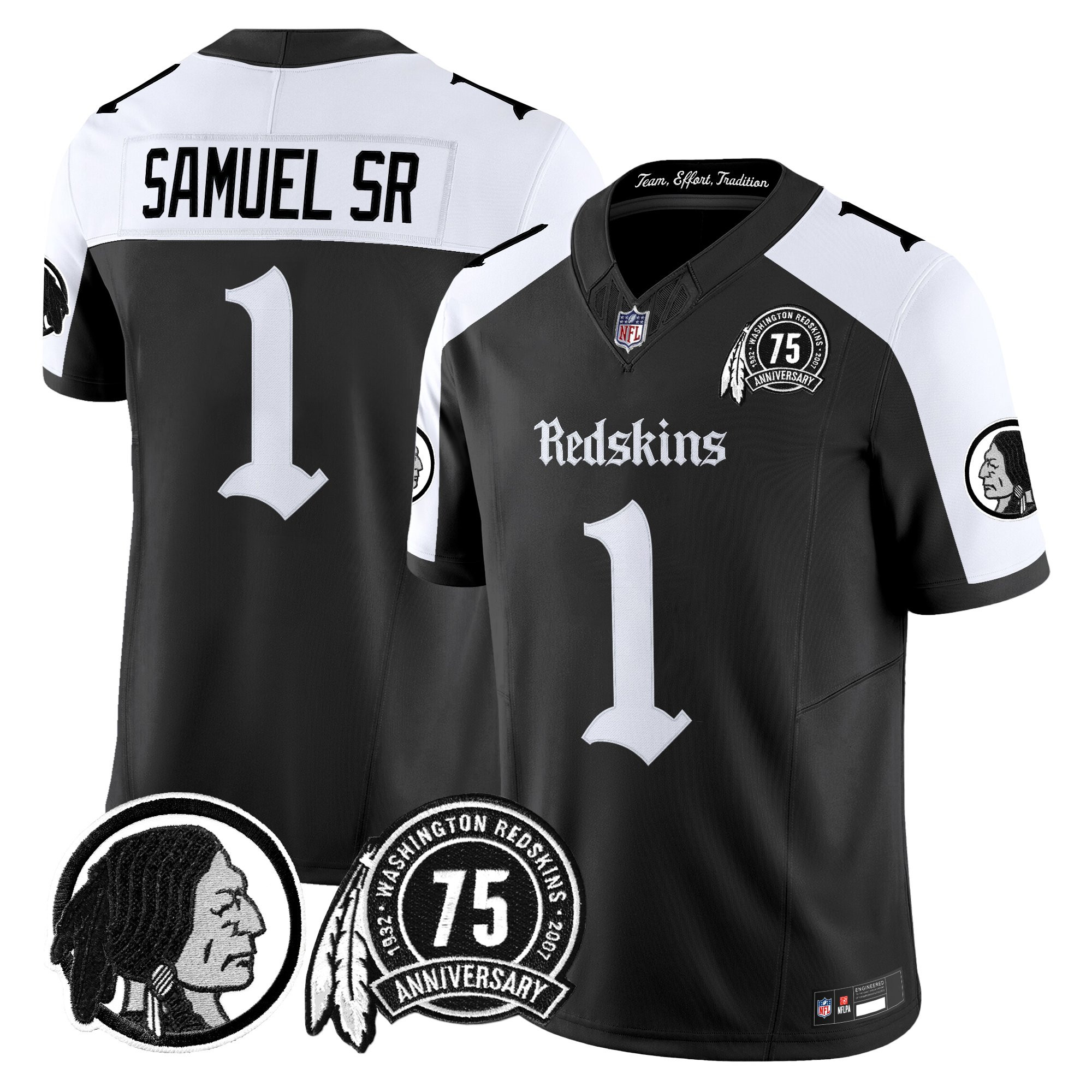 Deebo Samuel Sr Men's Washington Commanders 'Gothic Capital Edition' Vapor Limited Alternate Jersey - All Stitched