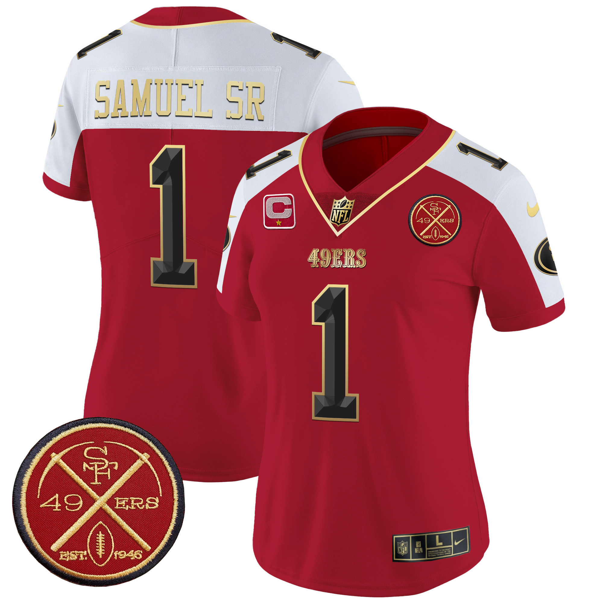 Deebo Samuel Women's San Francisco 49ers Est.1946 Patch Vapor Limited Alternate Jersey - All Stitched