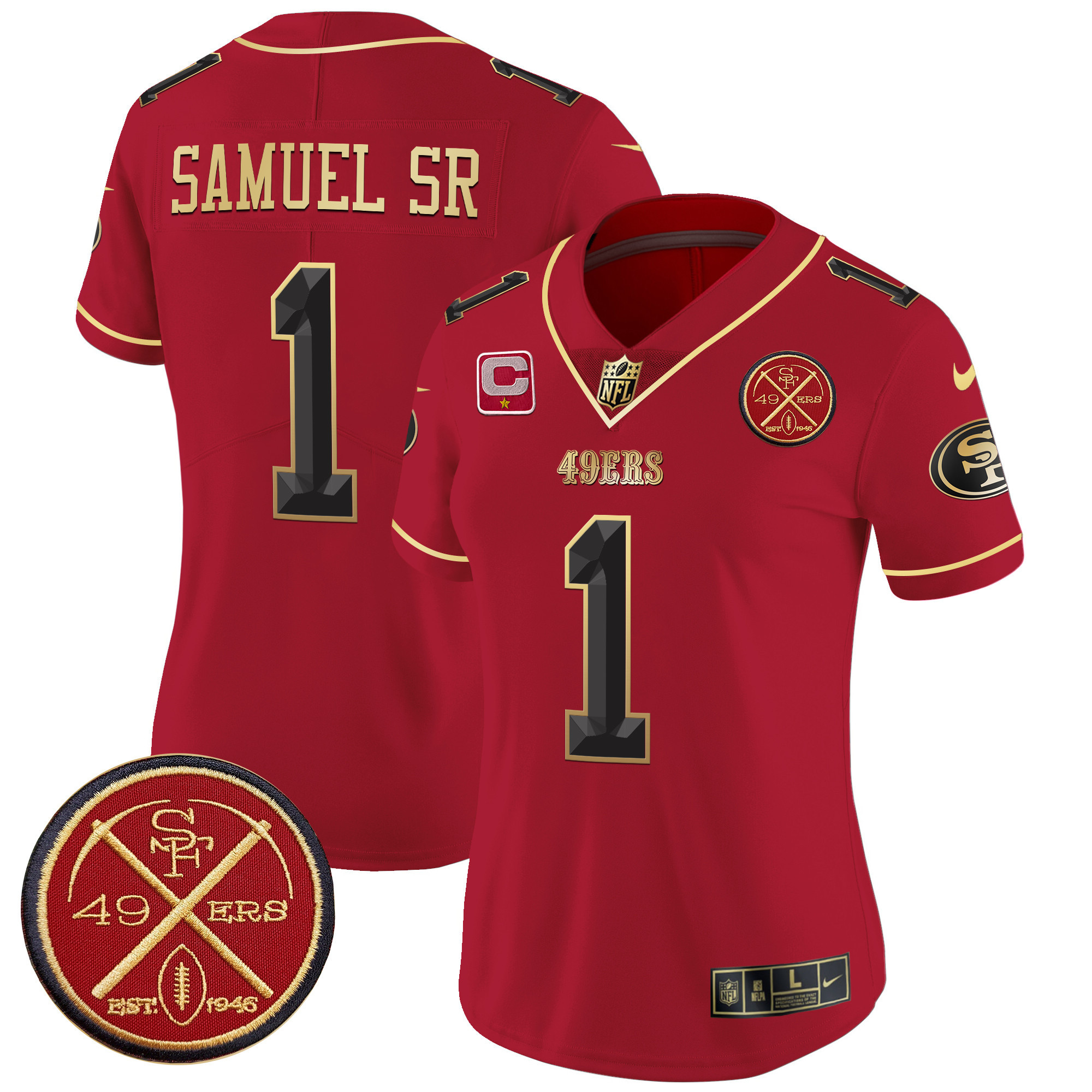 Deebo Samuel Women's San Francisco 49ers Est.1946 Patch Vapor Limited Scarlet Limited Jersey - All Stitched