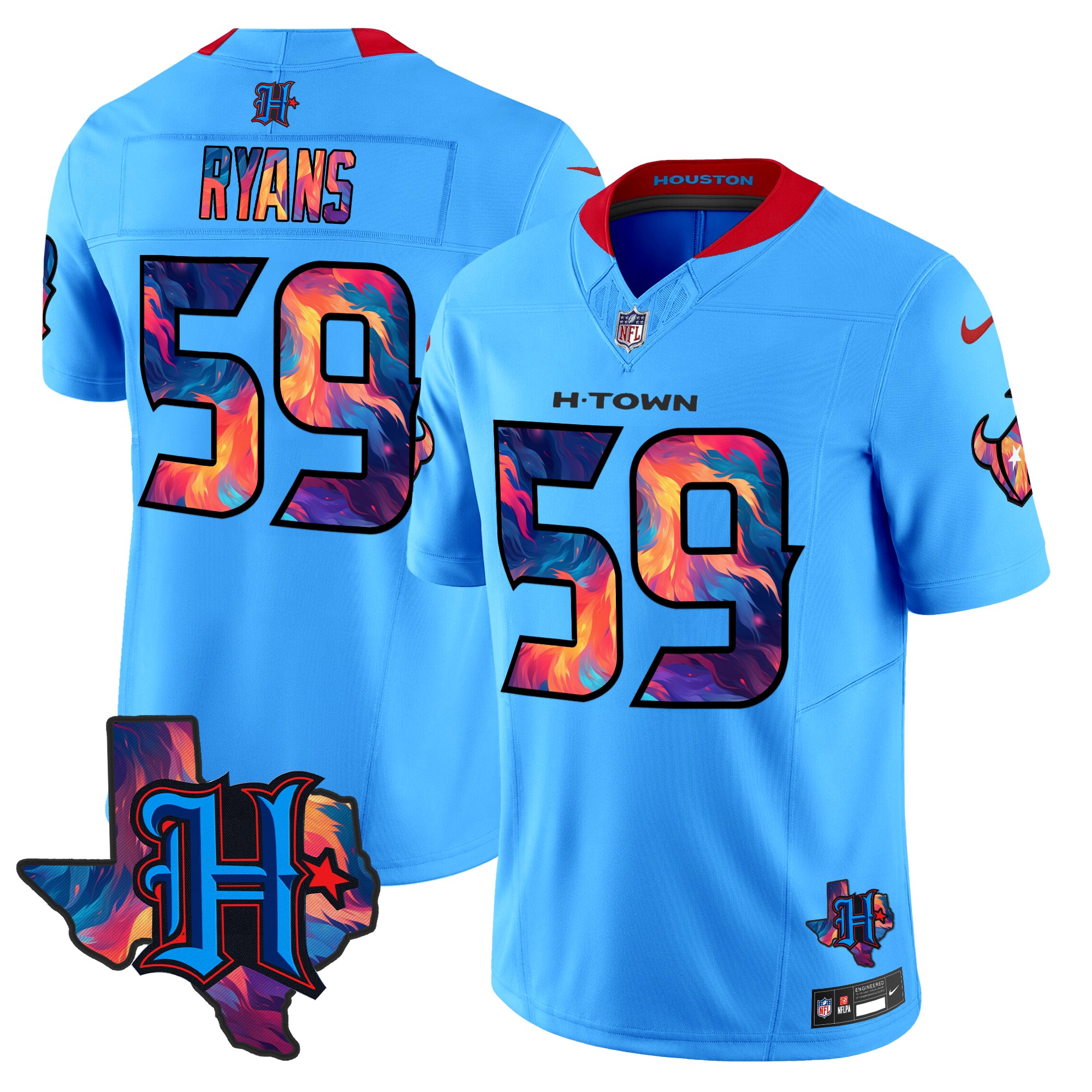 DeMeco Ryans Men's Houston Texans 2024 Special Vapor Limited Blue Jersey - All Stitched