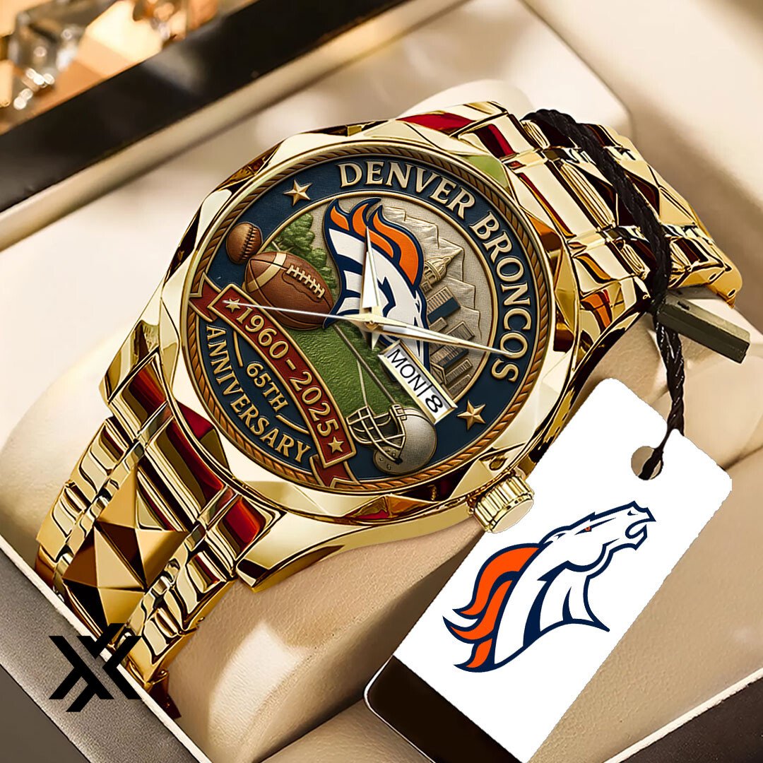 Denver Broncos 65th Anniversary 2025 Luxury Alloy Quartz Watch