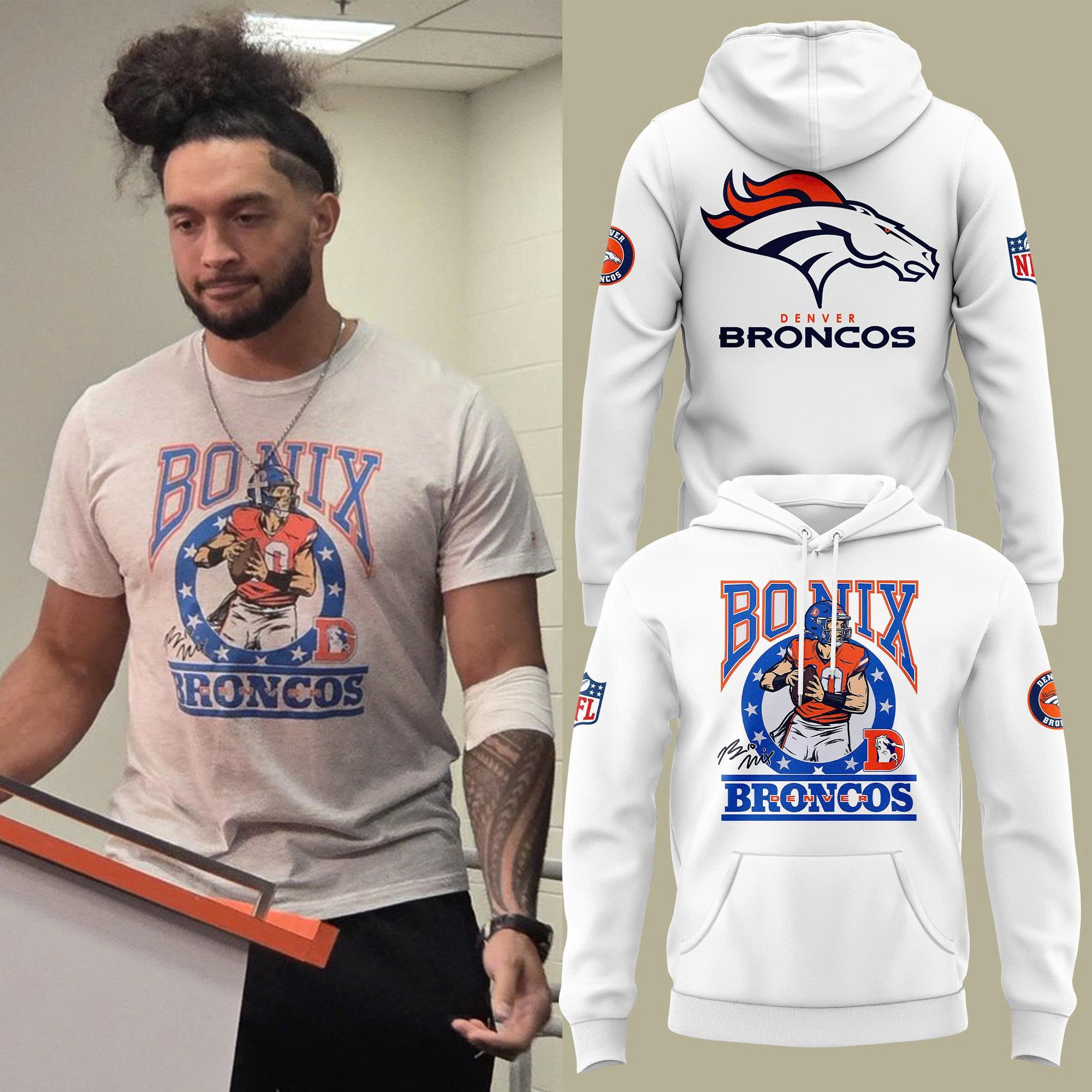 Denver Broncos Bo Nix Player Pullover Hoodie