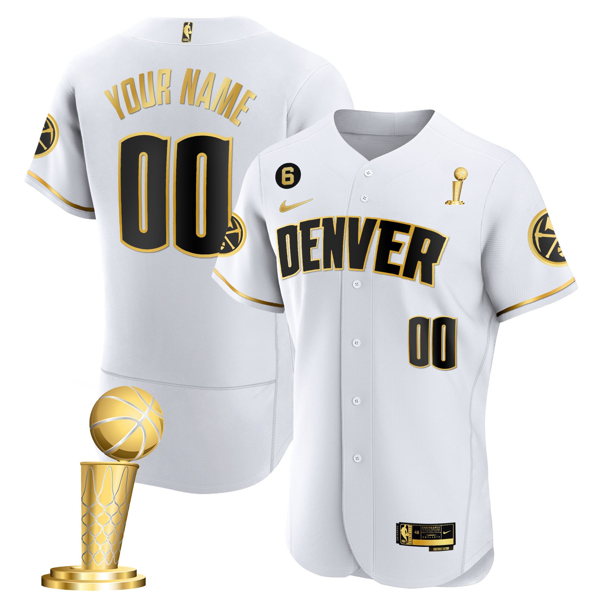 Denver Nuggets 2023 Champions Flex Base Custom Jersey - All Stitched - Image 7