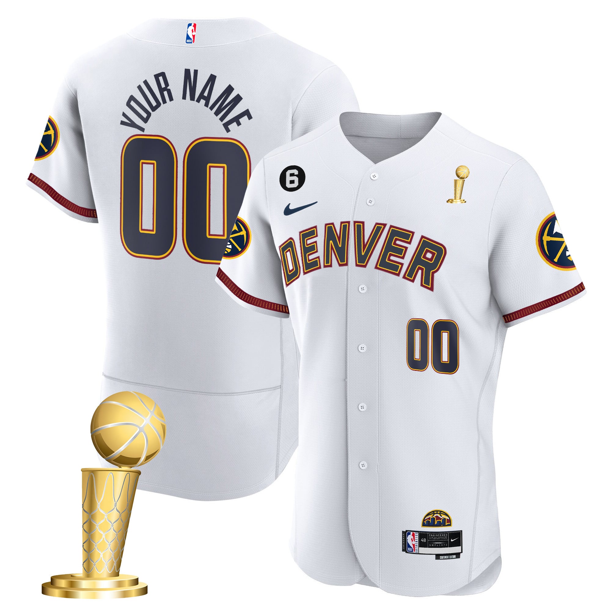 Denver Nuggets 2023 Champions Flex Base Custom Jersey - All Stitched - Image 3