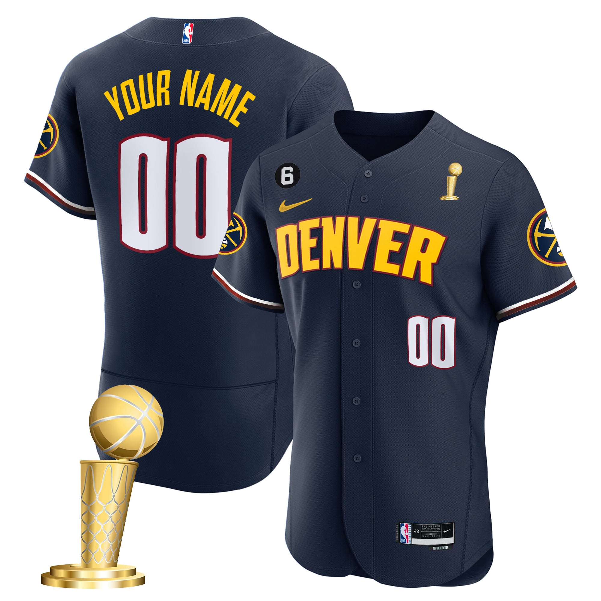 Denver Nuggets 2023 Champions Flex Base Custom Jersey - All Stitched - Image 4