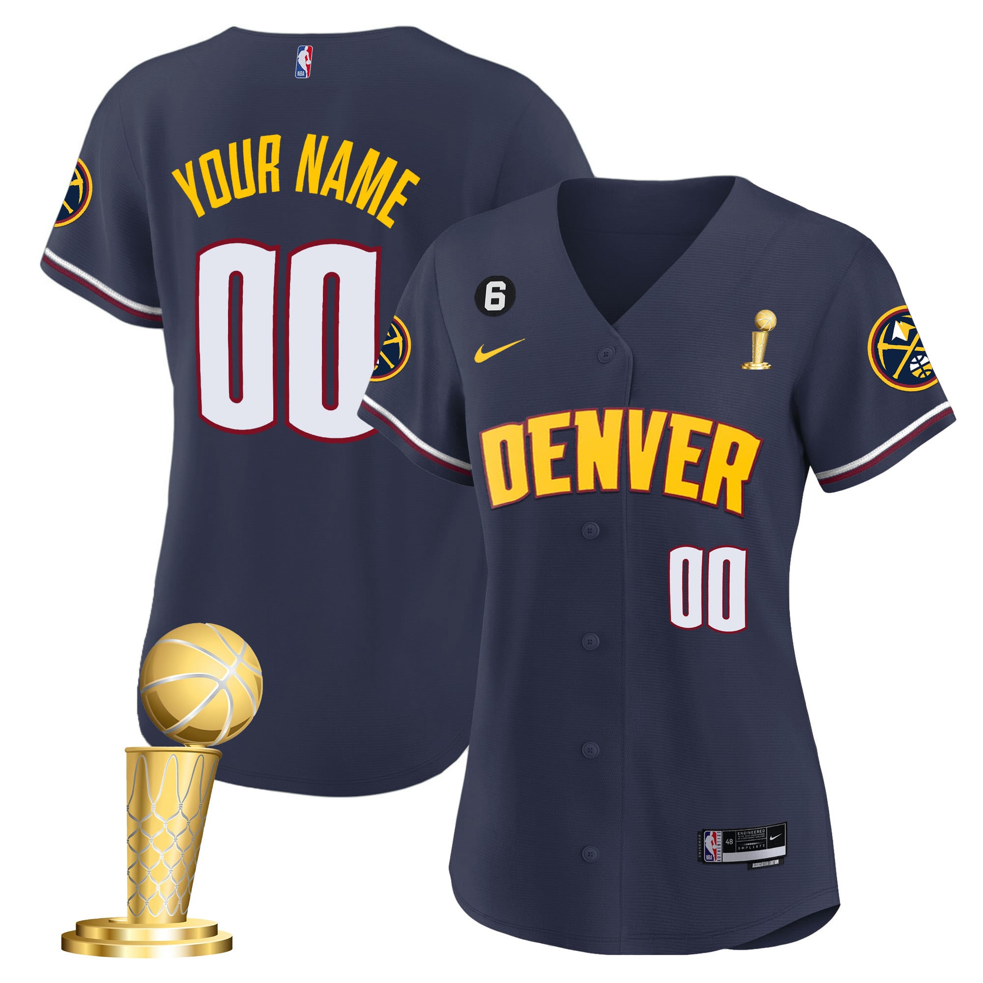 Denver Nuggets 2023 Champions Flex Base Custom Jersey - All Stitched - Image 11