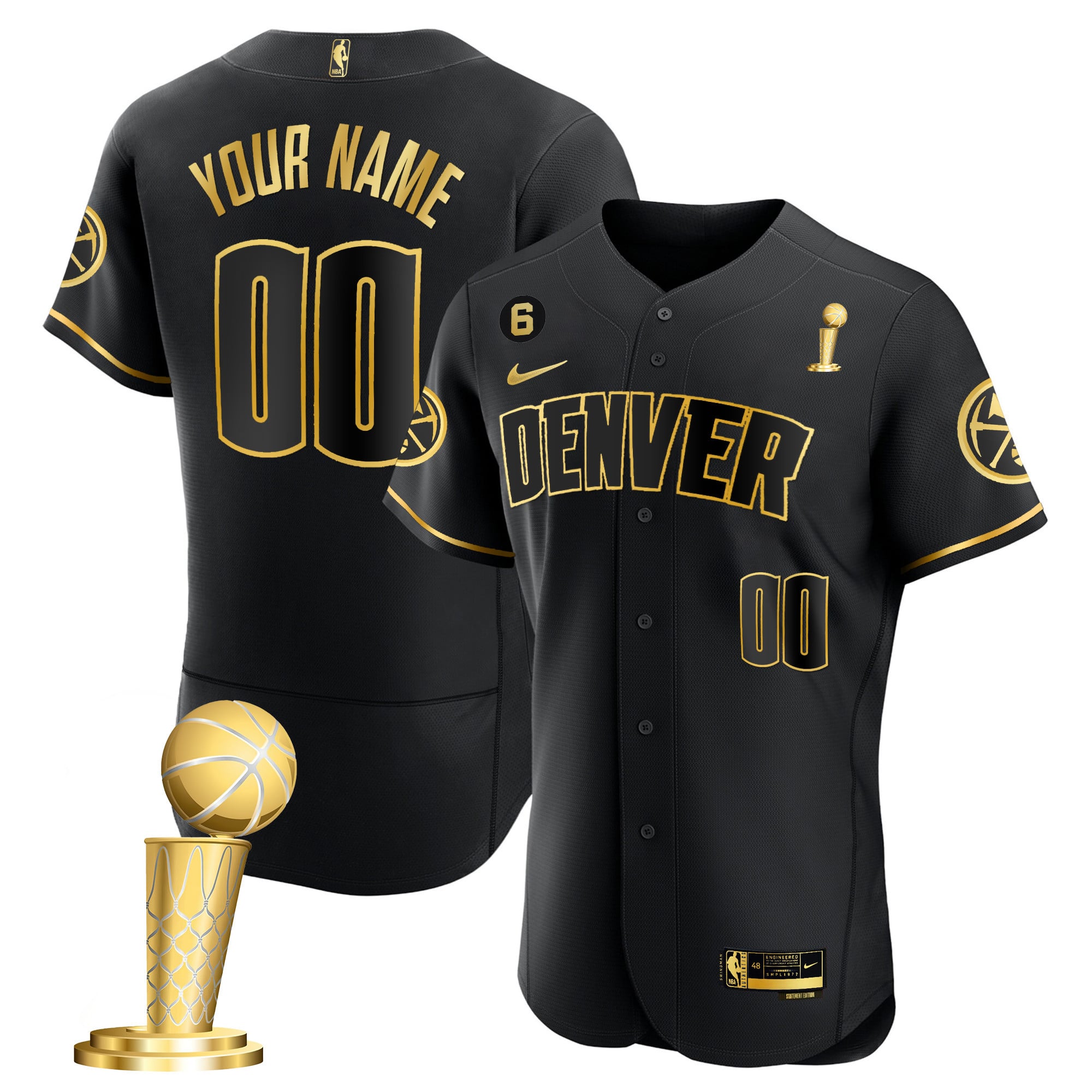 Denver Nuggets 2023 Champions Flex Base Custom Jersey - All Stitched - Image 6