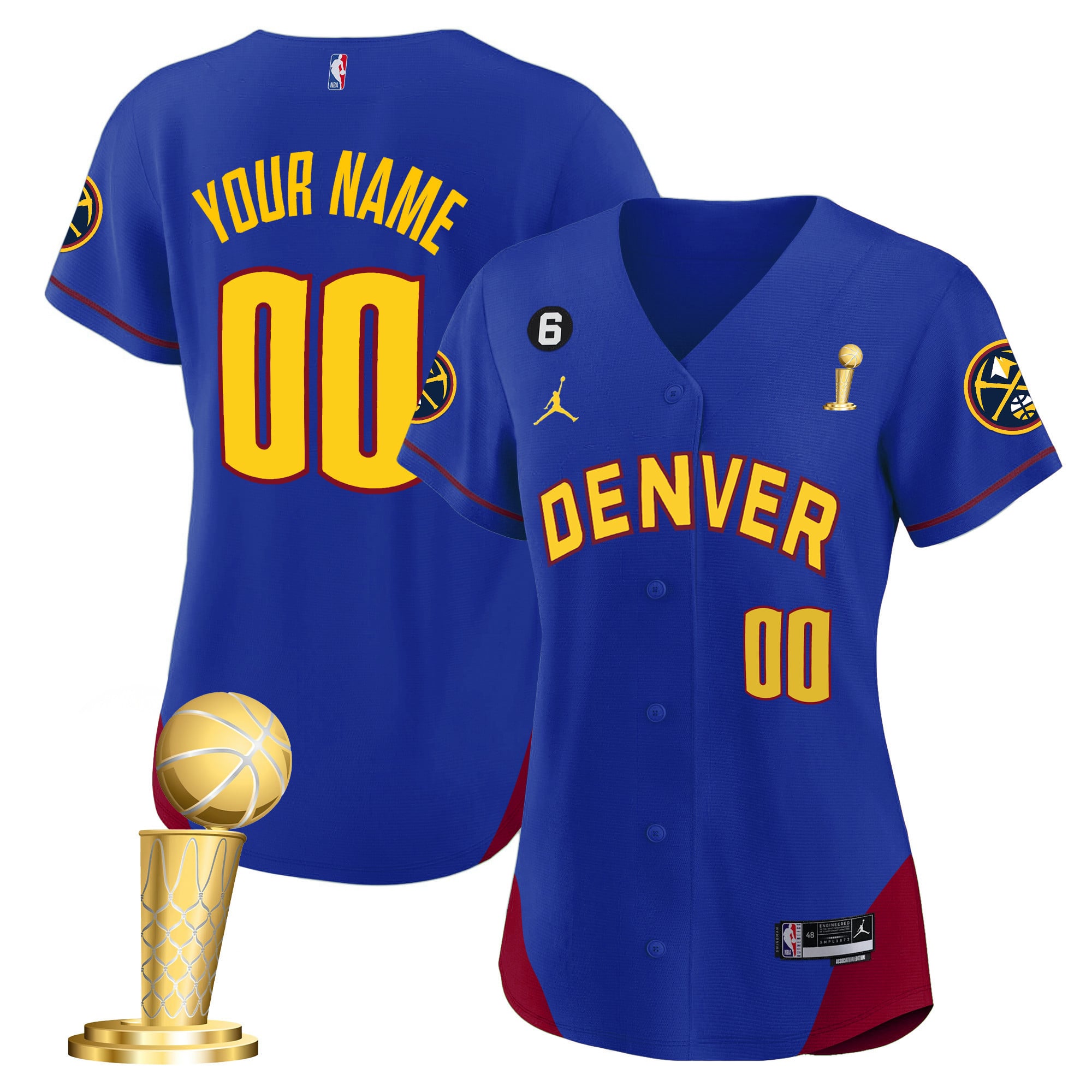 Denver Nuggets 2023 Champions Flex Base Custom Jersey - All Stitched - Image 9