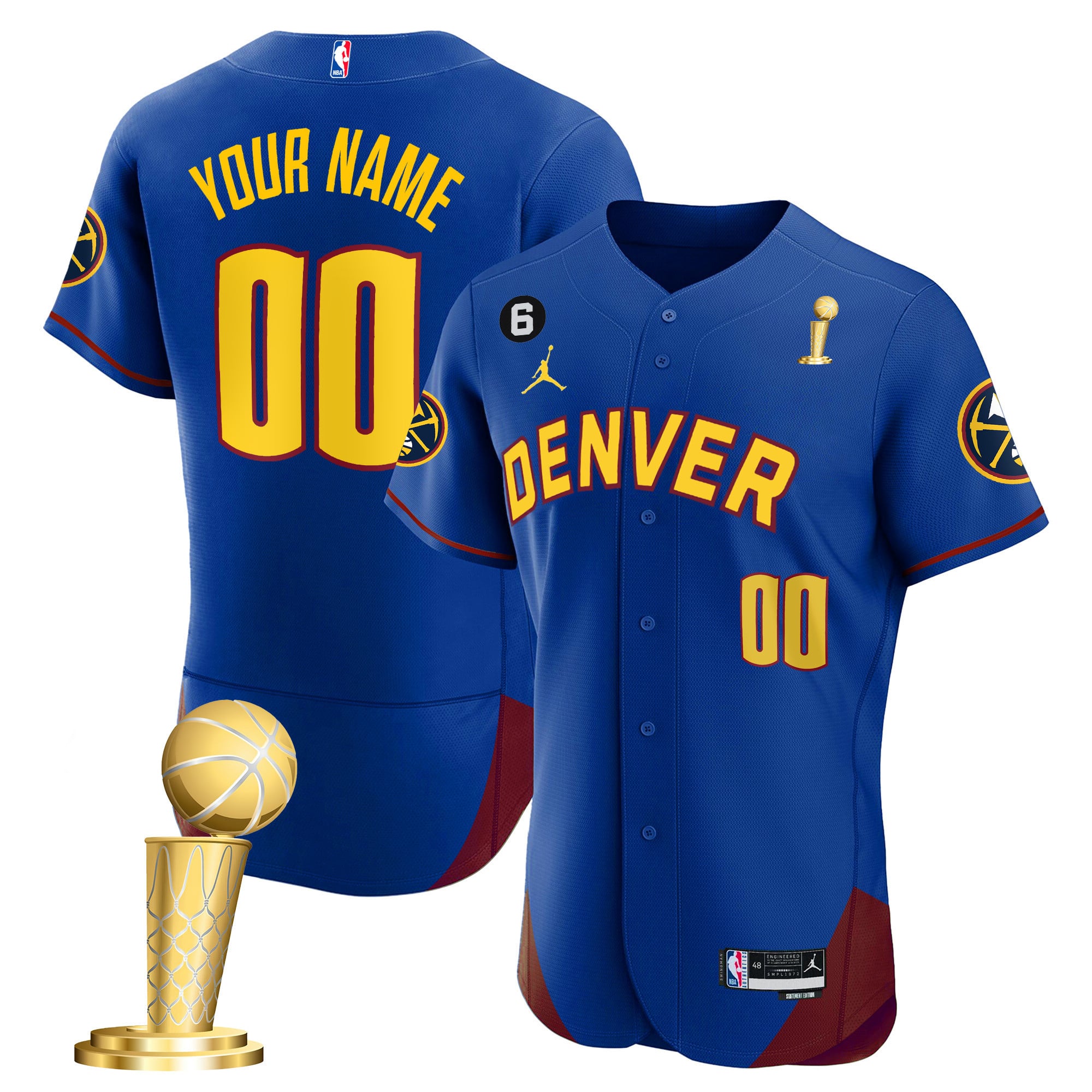 Denver Nuggets 2023 Champions Flex Base Custom Jersey - All Stitched - Image 2
