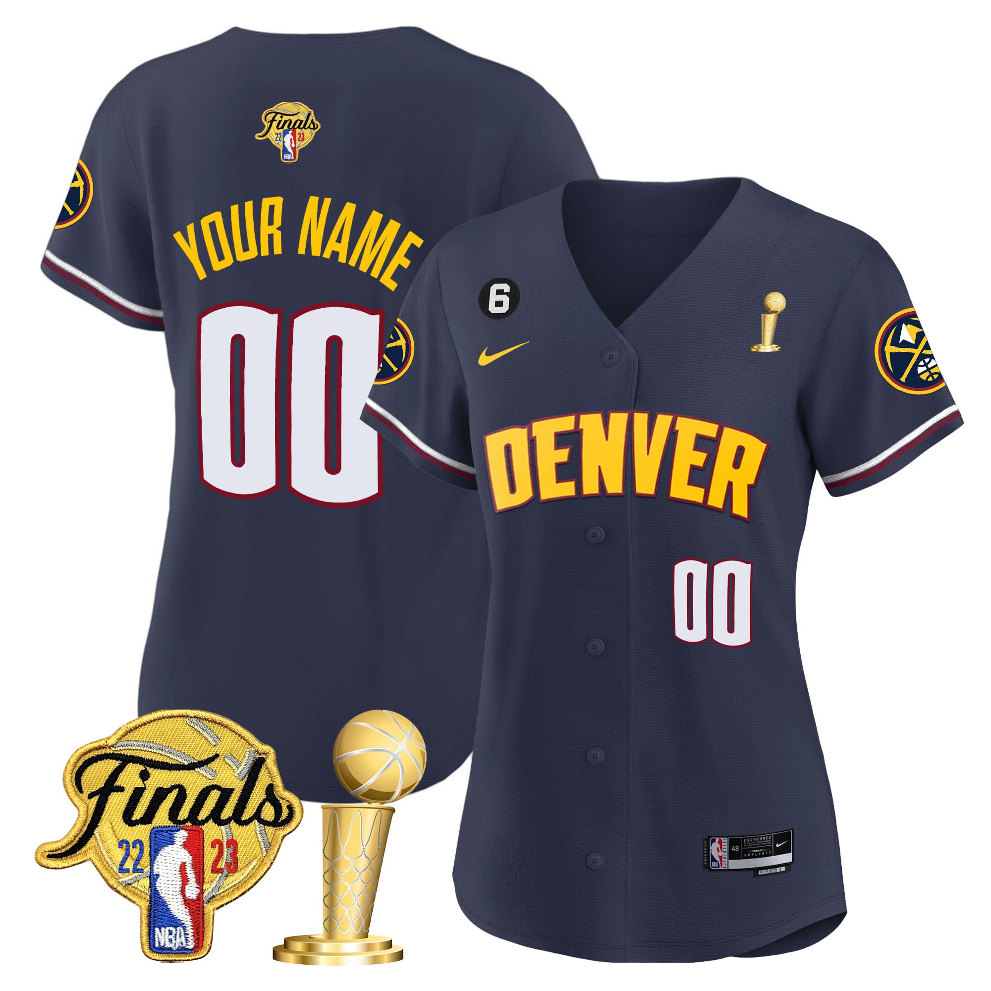 Denver Nuggets 2023 Finals & Champions Cool Base Custom Jersey - All Stitched - Image 13