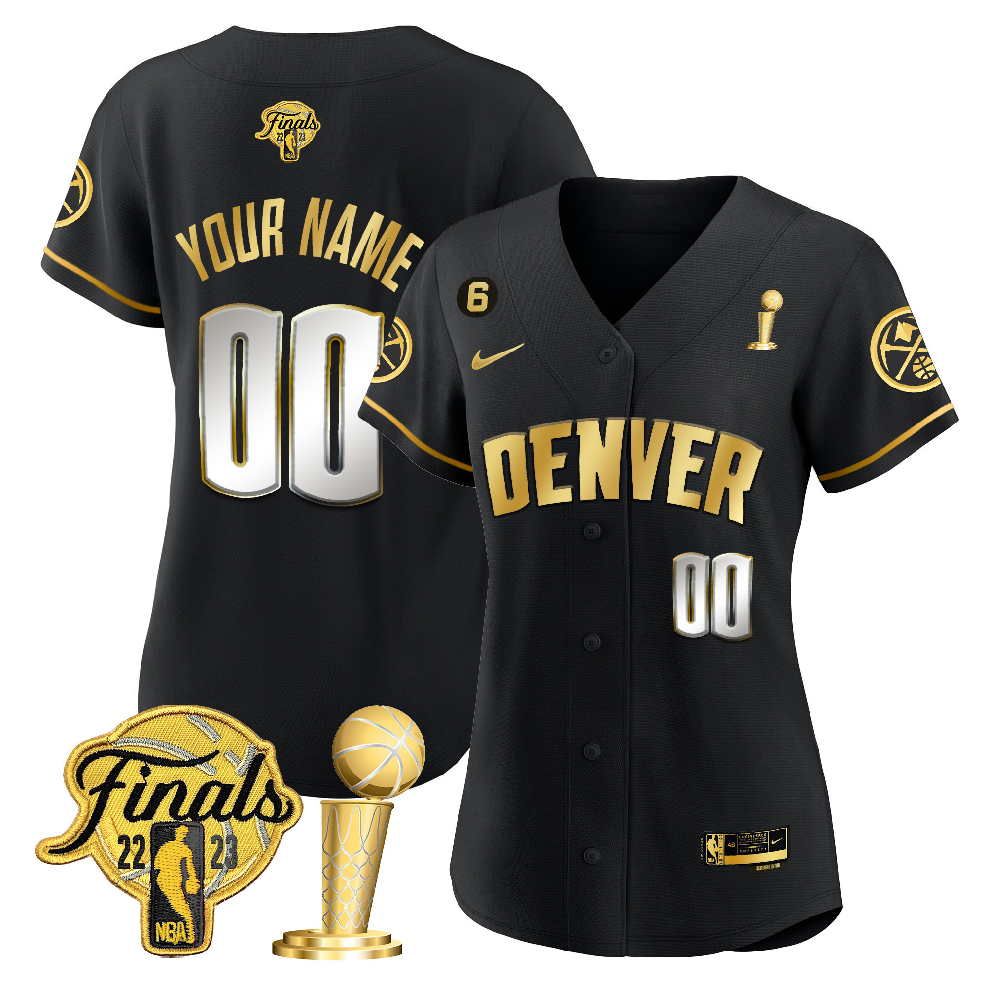 Denver Nuggets 2023 Finals & Champions Cool Base Custom Jersey - All Stitched - Image 9