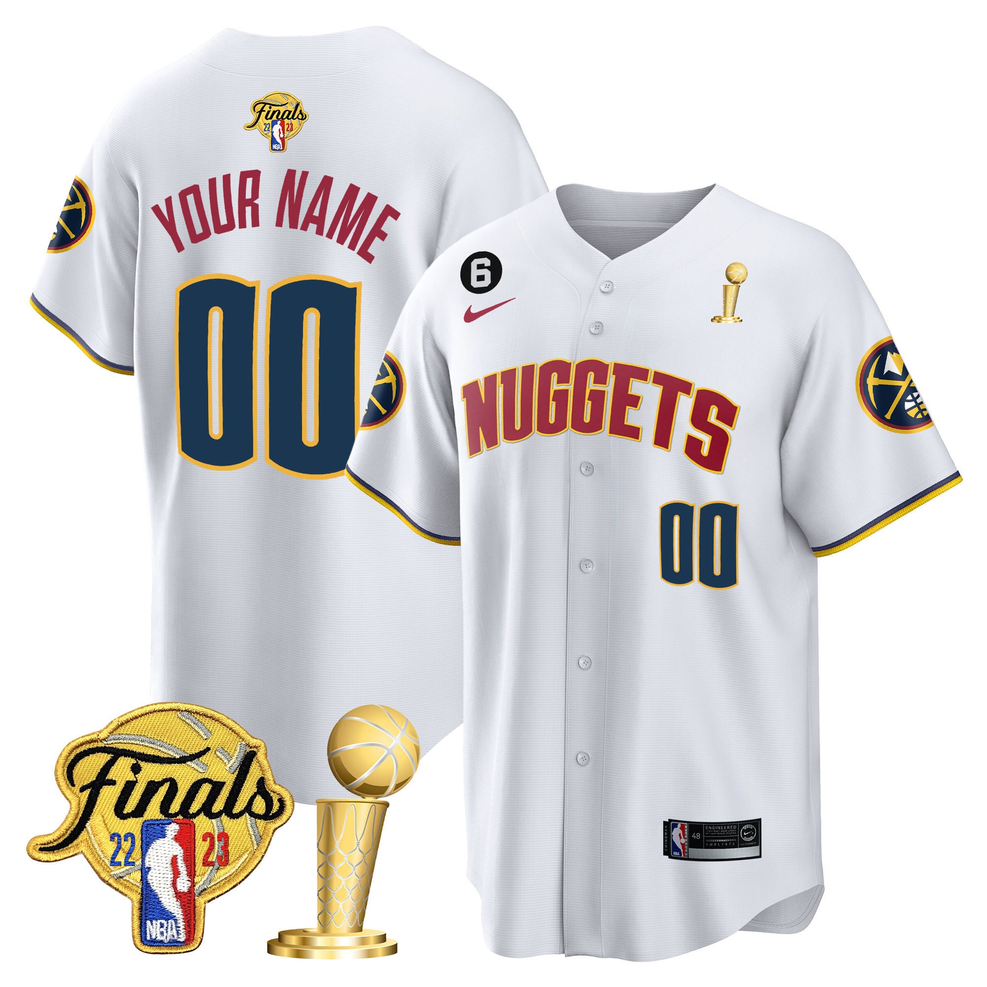 Denver Nuggets 2023 Finals & Champions Cool Base Custom Jersey - All Stitched - Image 7