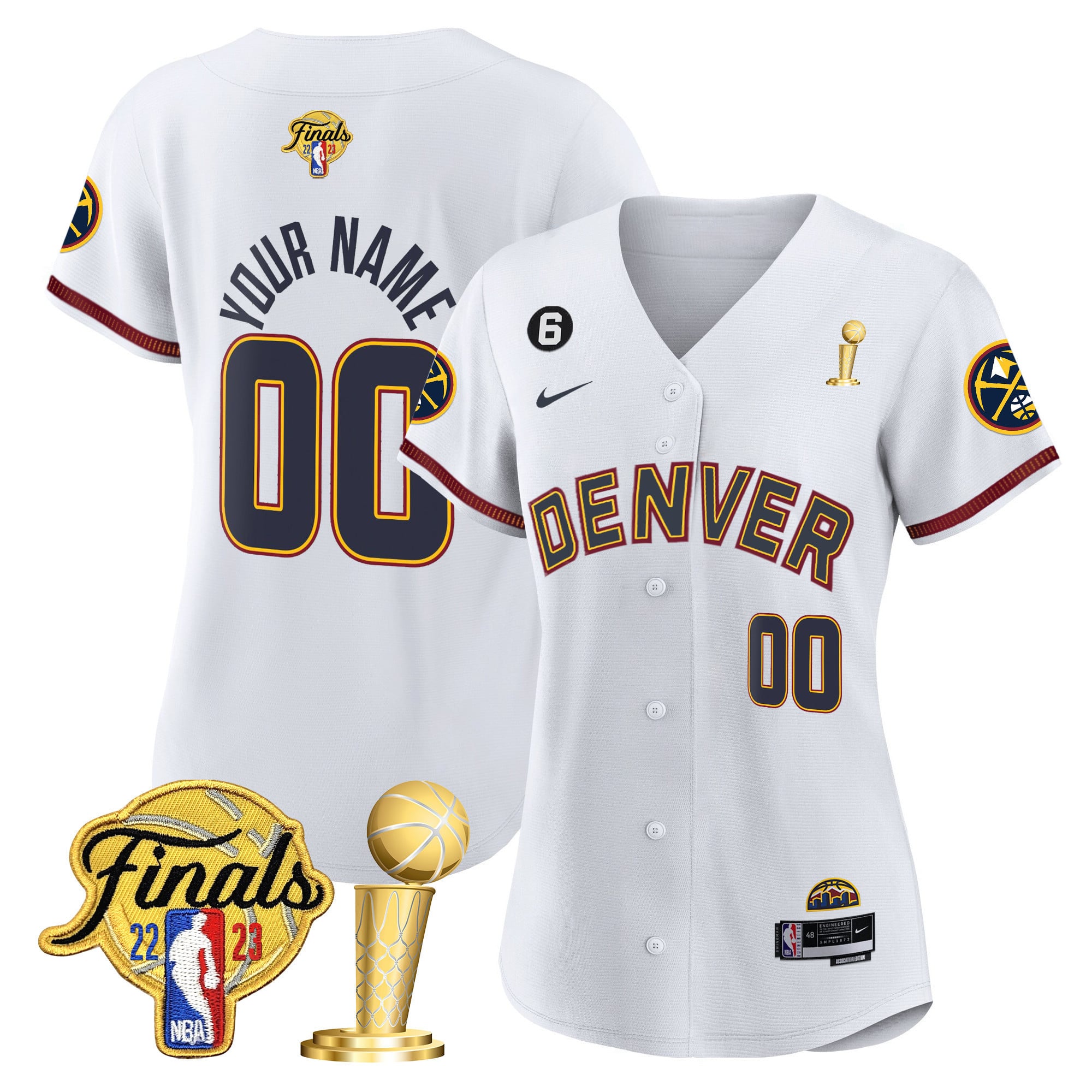 Denver Nuggets 2023 Finals & Champions Cool Base Custom Jersey - All Stitched - Image 12