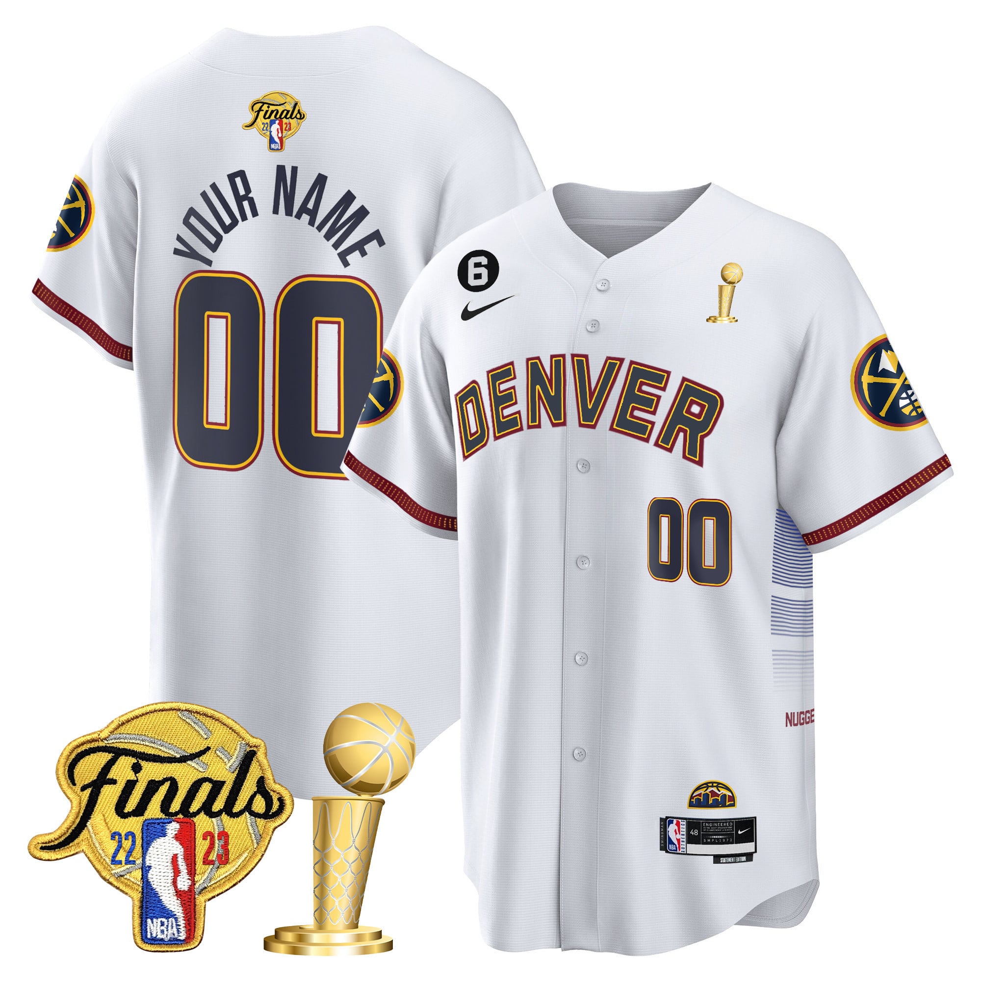 Denver Nuggets 2023 Finals & Champions Cool Base Custom Jersey - All Stitched - Image 5
