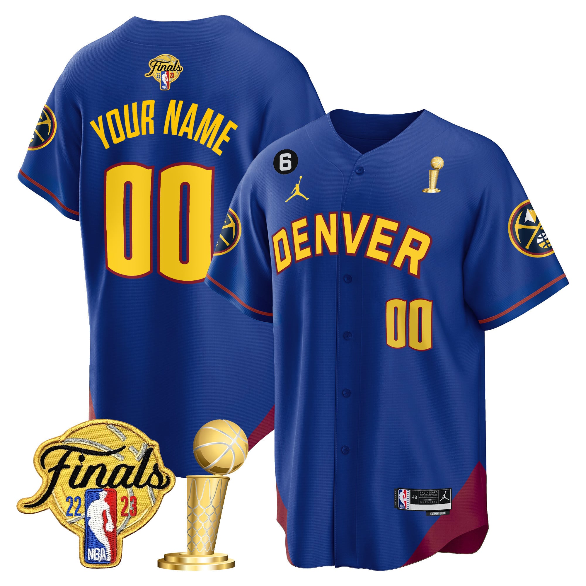 Denver Nuggets 2023 Finals & Champions Cool Base Custom Jersey - All Stitched - Image 4