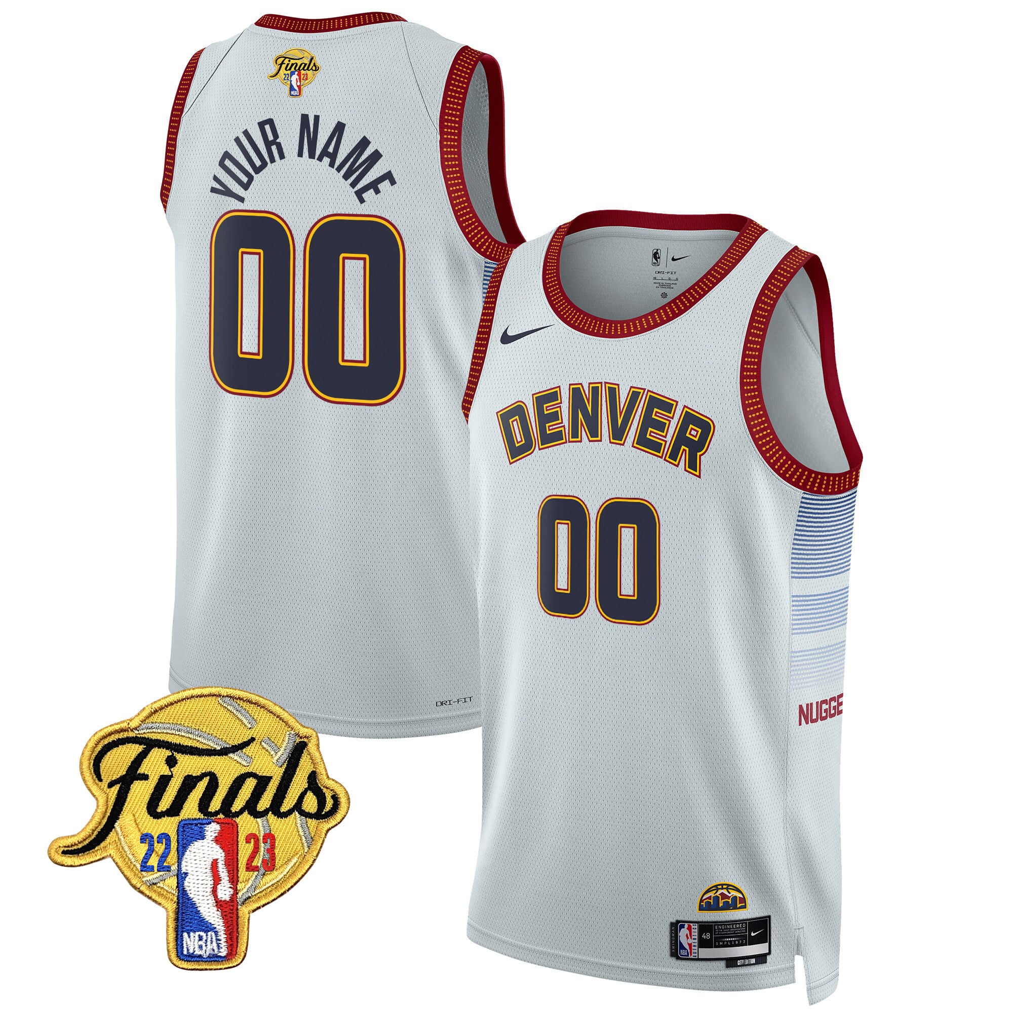 Denver Nuggets 2023 Finals Patch Collection Custom Jersey V2 - All Stitched - Image 6