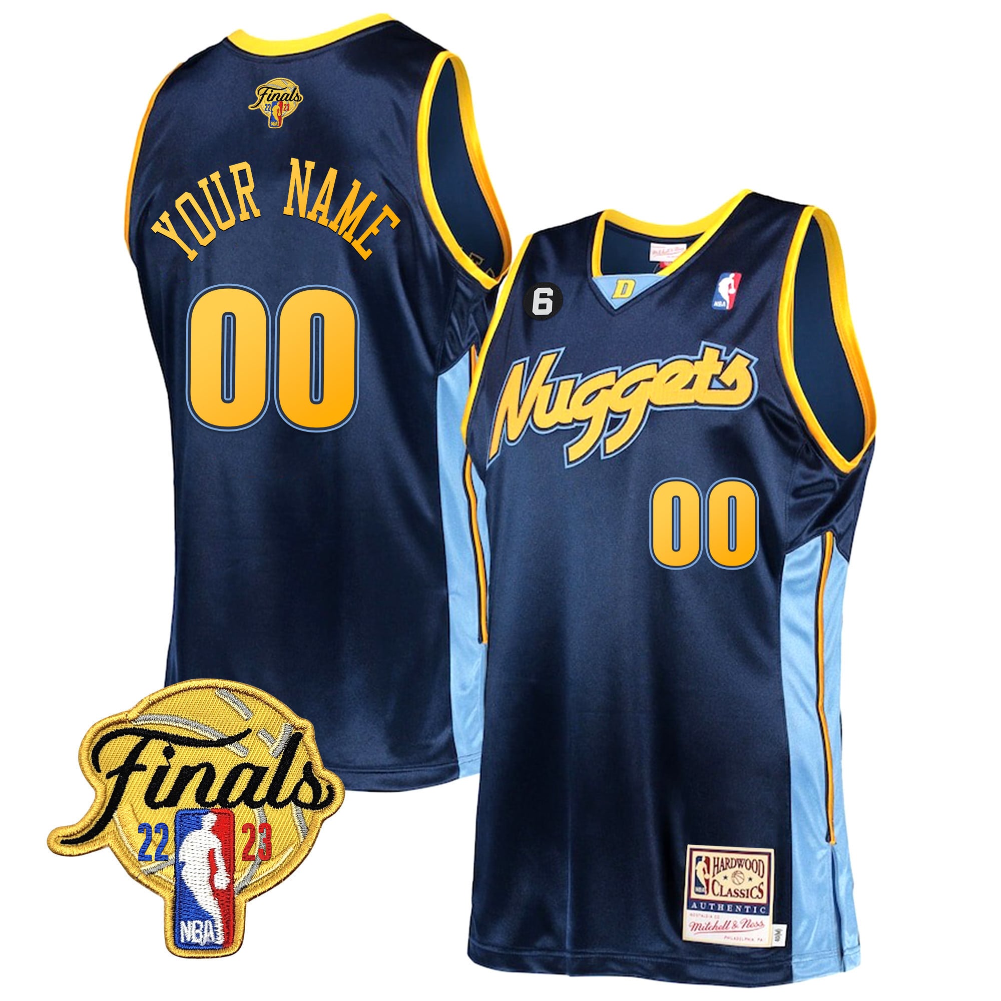 Denver Nuggets 2023 Finals Patch Collection Custom Jersey V2 - All Stitched - Image 10