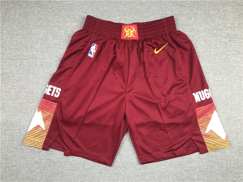 Denver Nuggets City Edition 2021 Swingman Red Shorts - Basketball Shorts Store