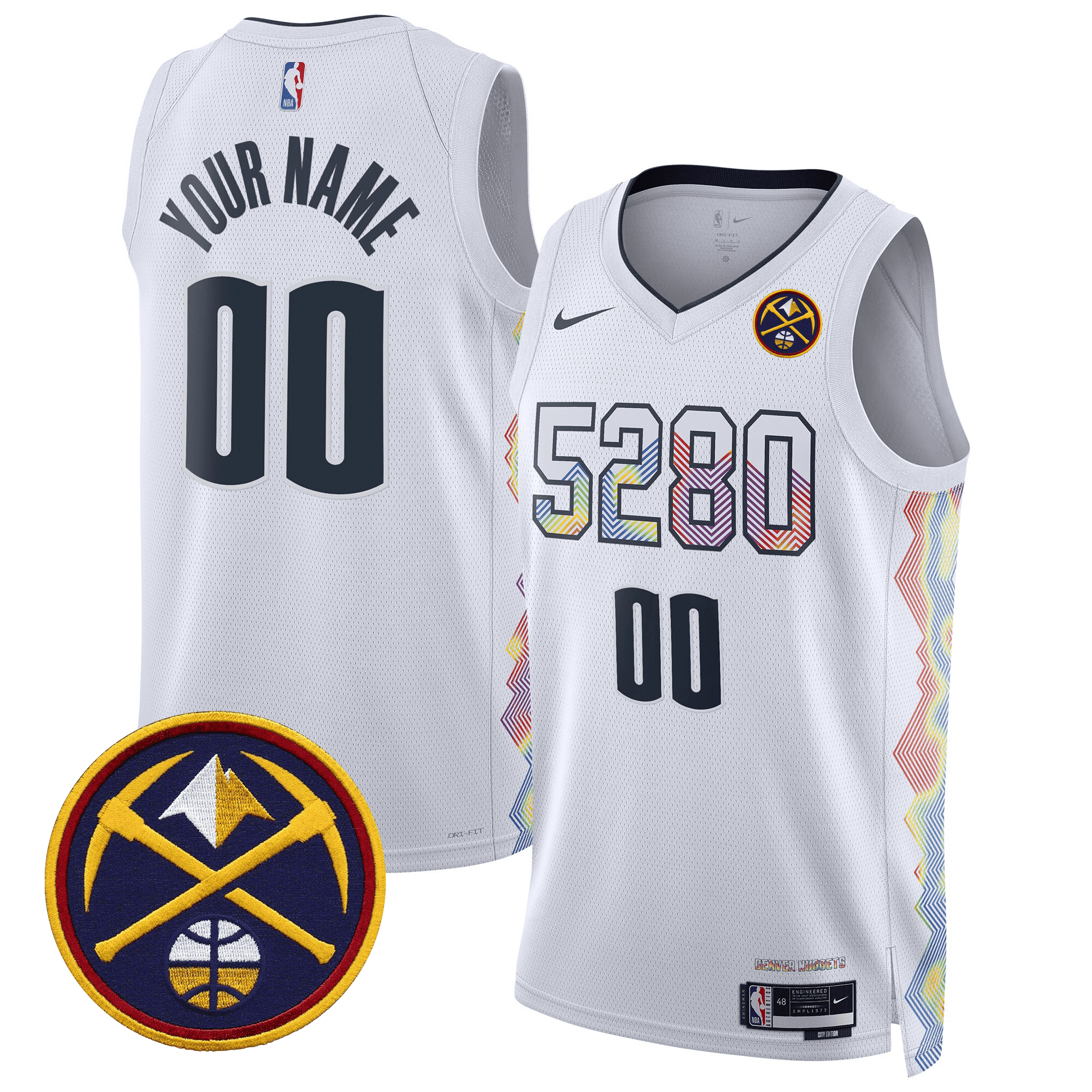Denver Nuggets Swingman Custom Jersey - All Stitched - Image 5