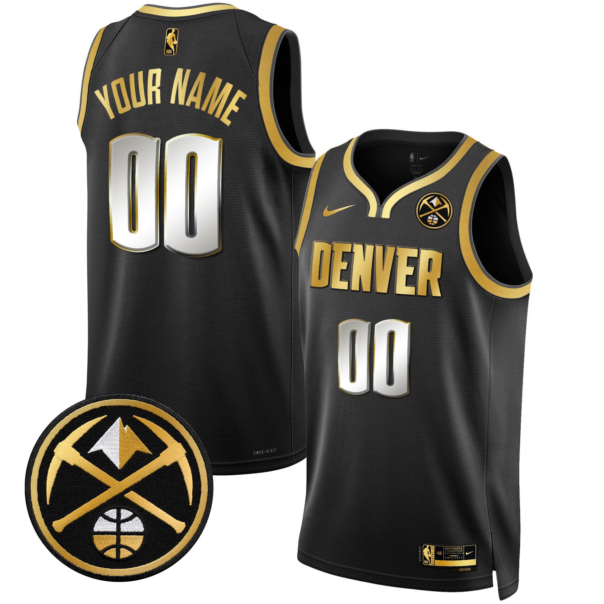 Denver Nuggets Swingman Custom Jersey - All Stitched - Image 2