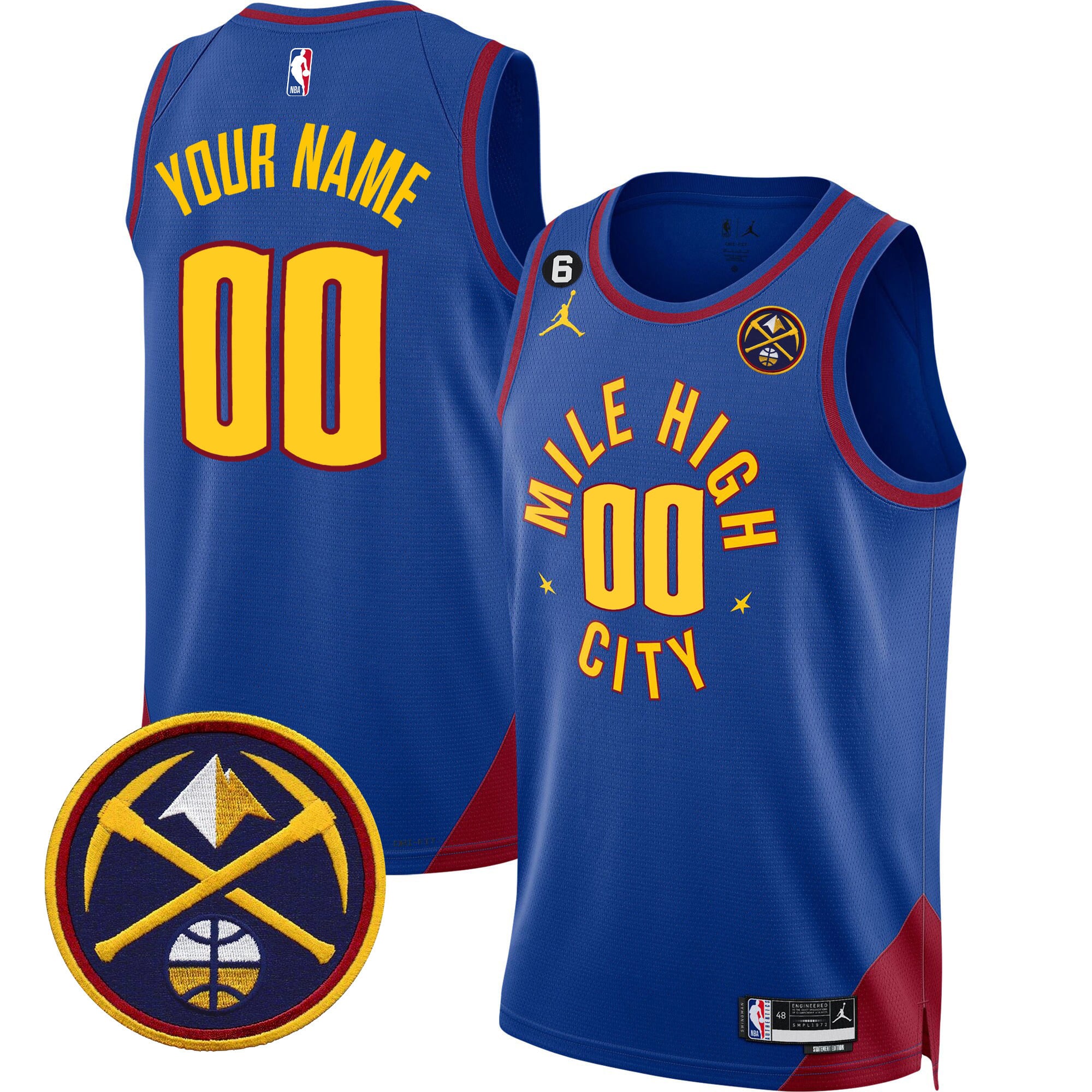 Denver Nuggets Swingman Custom Jersey - All Stitched - Image 3