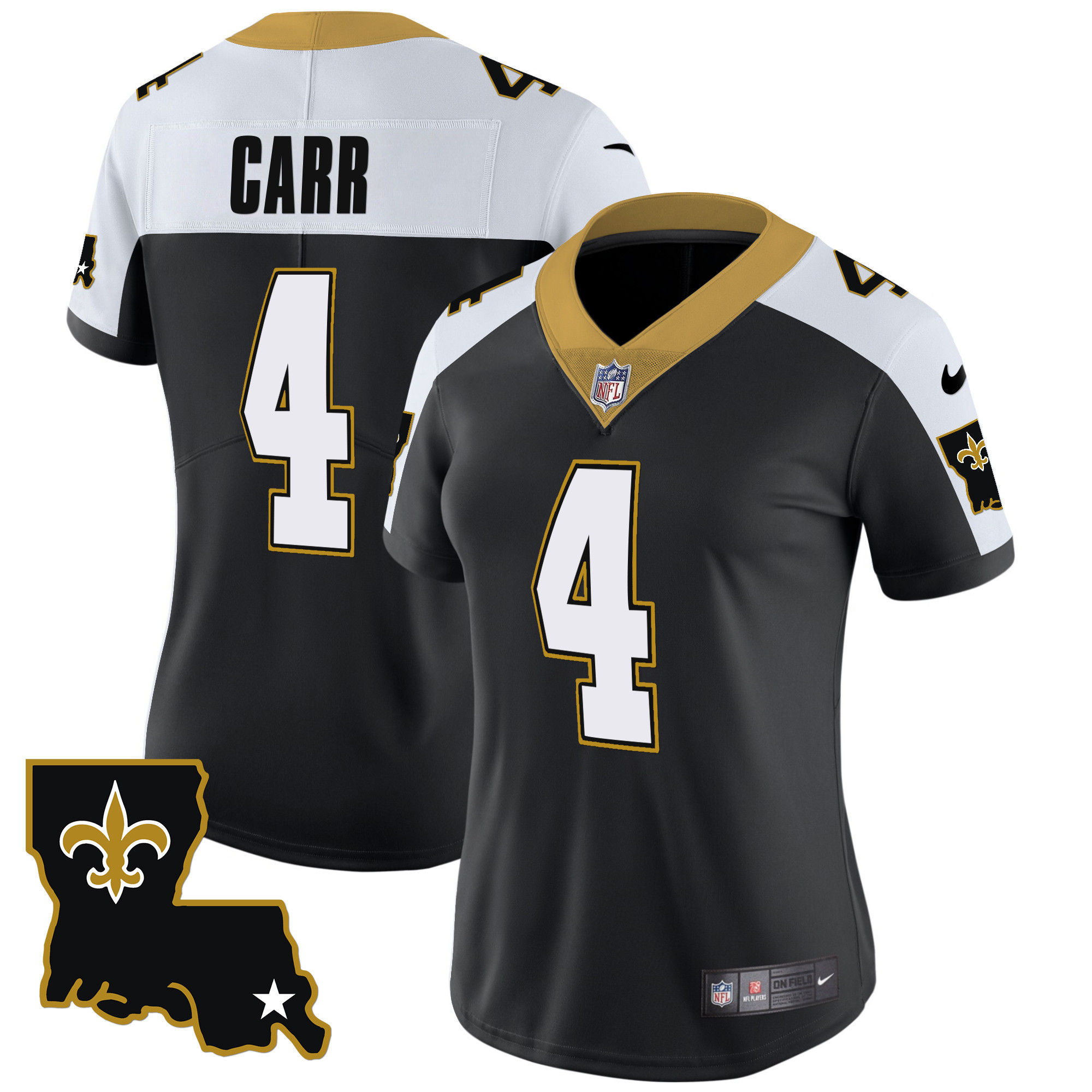 Derek Carr Women's New Orleans Saints 1987 Legacy Vapor Alternate Jersey - All Stitched