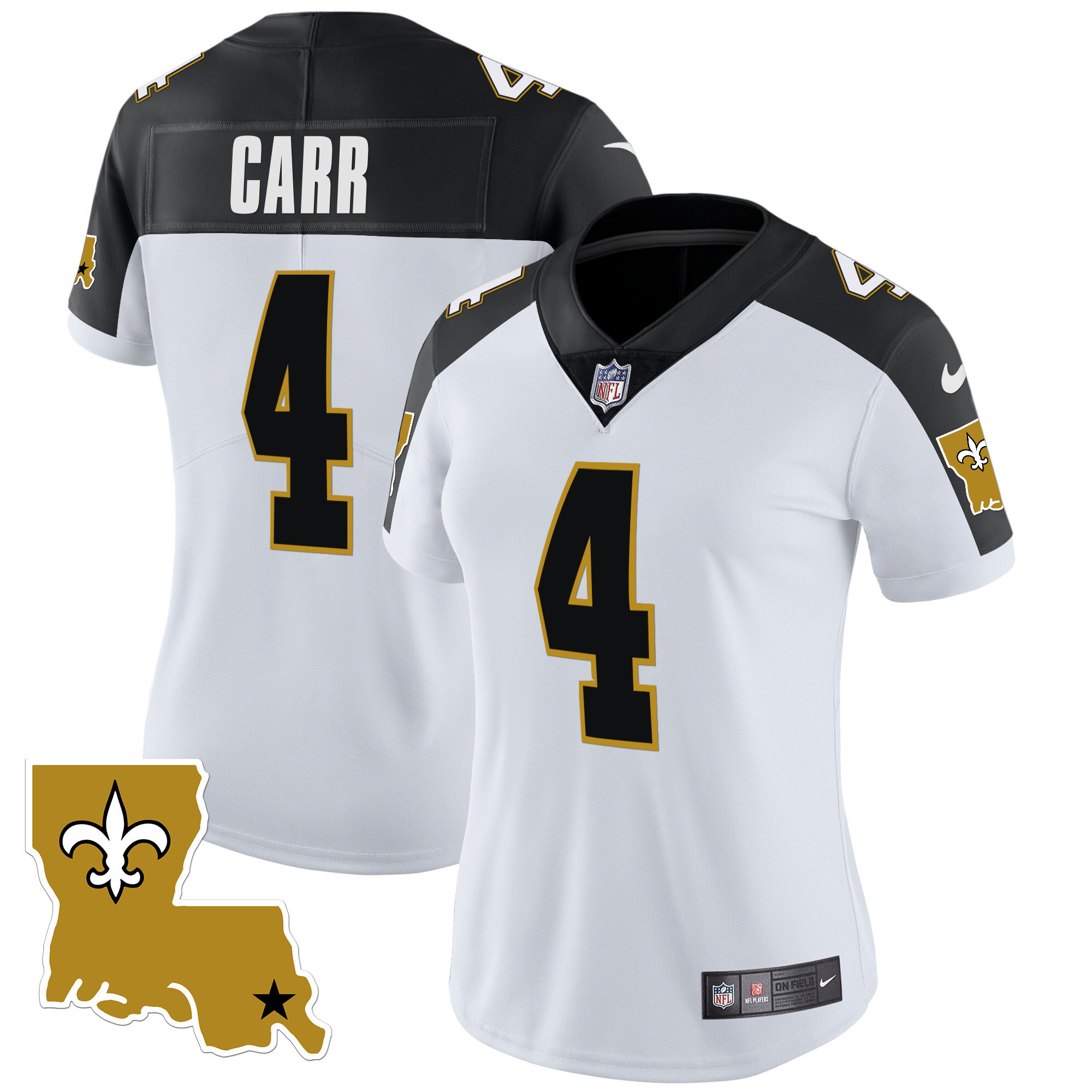 Derek Carr Women's New Orleans Saints 1987 Legacy Vapor Inverted Jersey - All Stitched