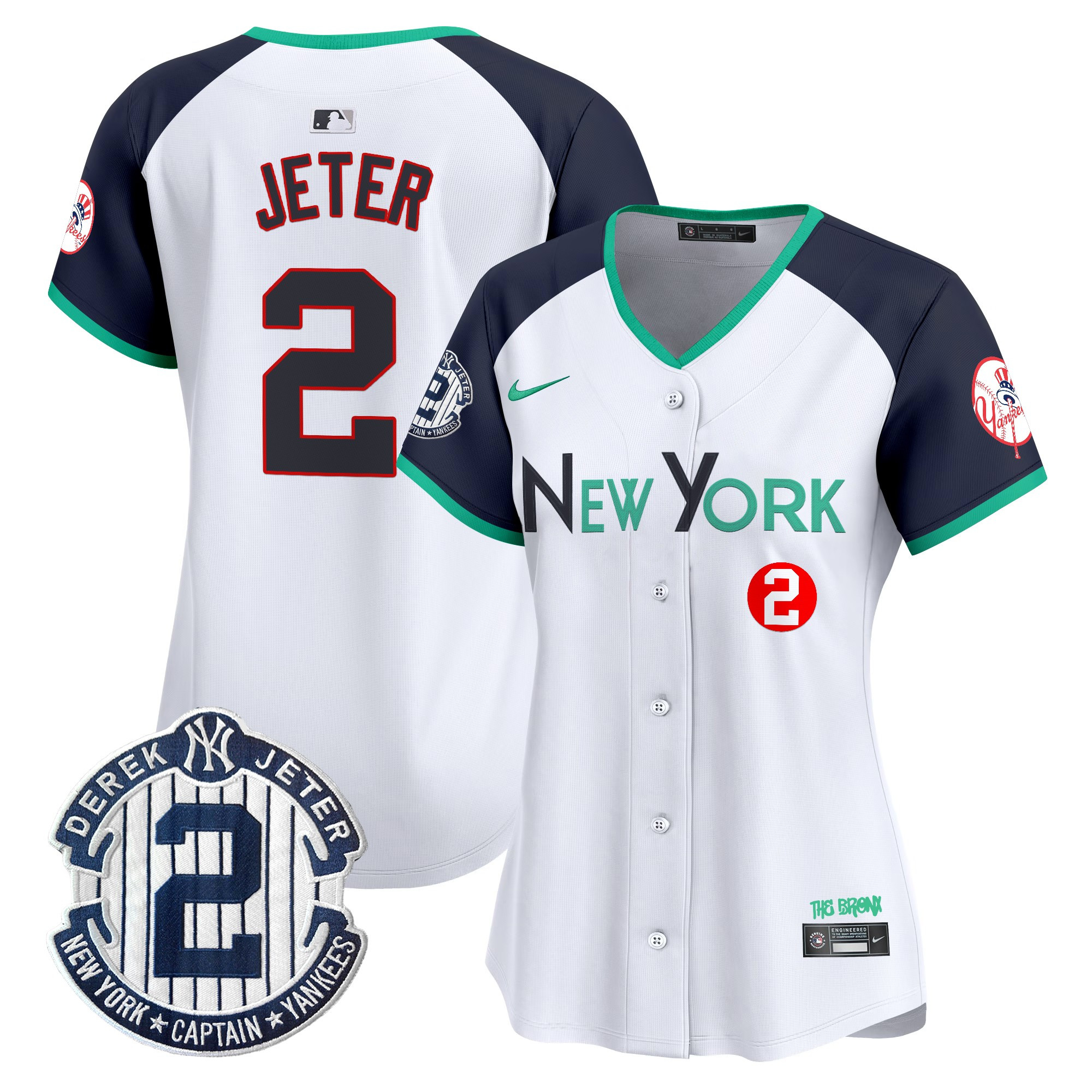 Derek Jeter Women's New York Yankees City Connect Vapor Premier Limited Alternate Jersey - All Stitched