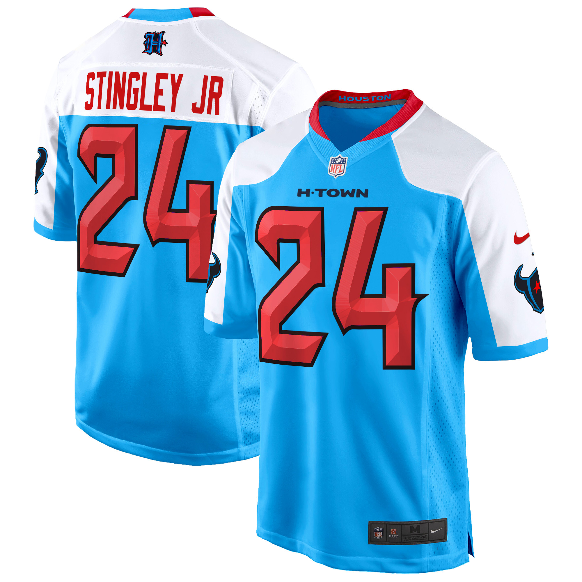 Derek Stingley Jr. Men's Houston Texans 2024 Game Blue Alternate Jersey - All Stitched