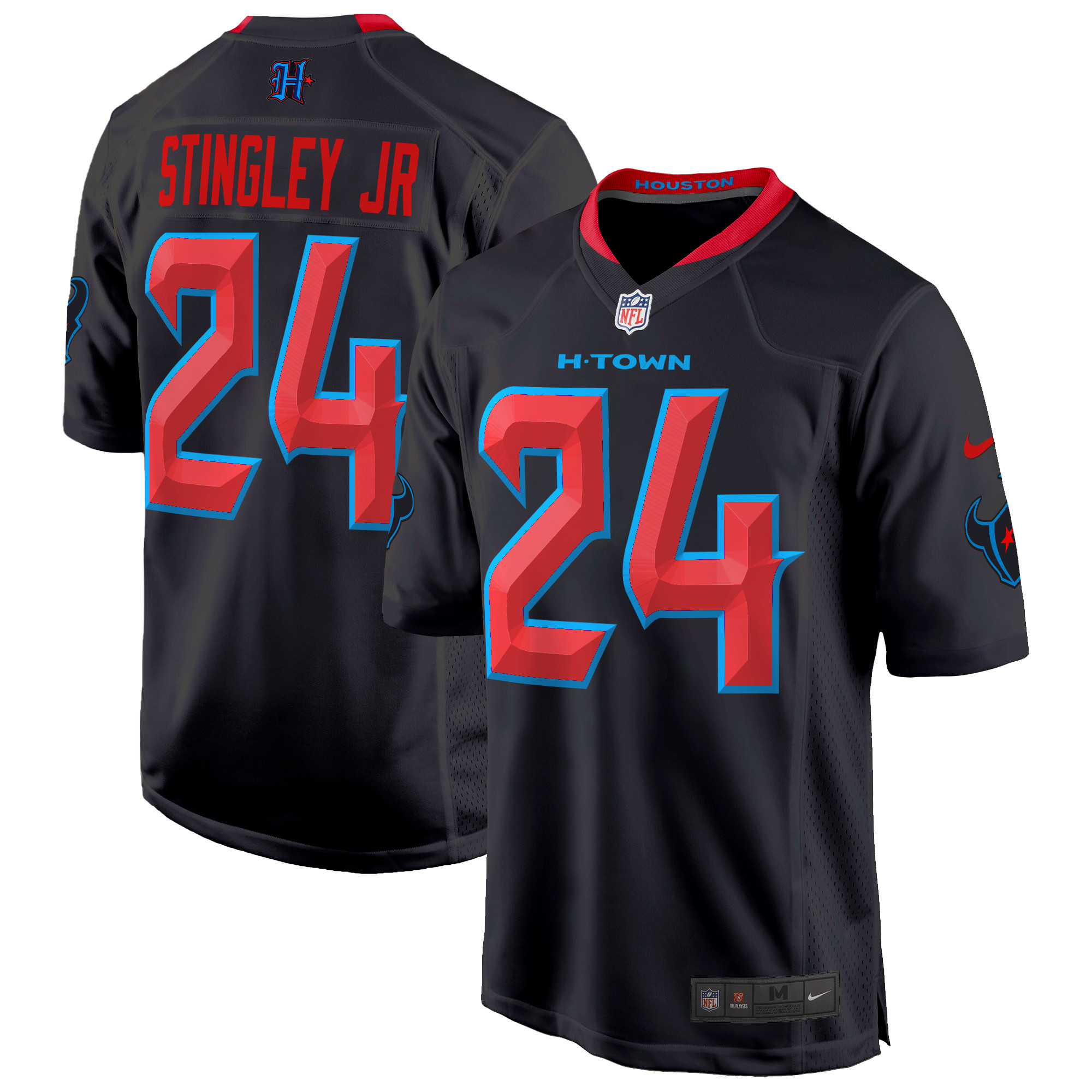 Derek Stingley Jr. Men's Houston Texans 2024 Game Navy Limited Jersey - All Stitched