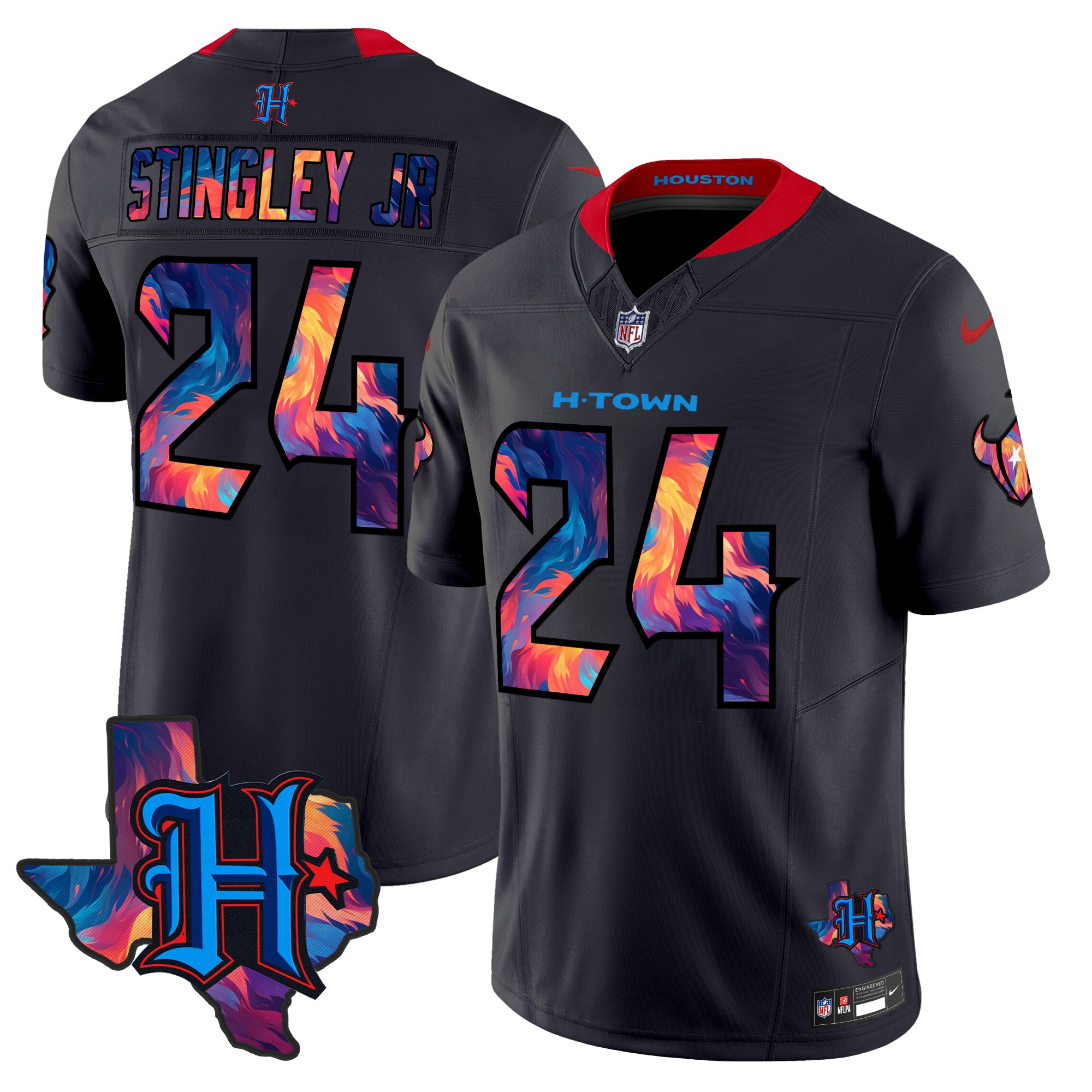 Derek Stingley Jr. Men's Houston Texans 2024 Special Vapor Limited Navy Limited Jersey - All Stitched
