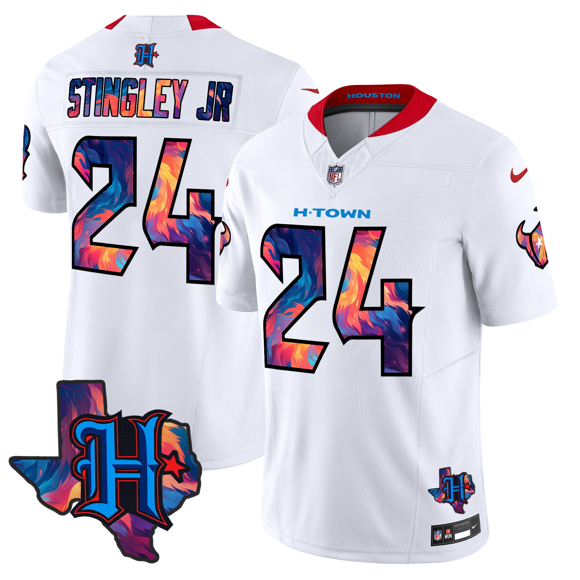 Derek Stingley Jr. Men's Houston Texans 2024 Special Vapor Limited White Jersey - All Stitched