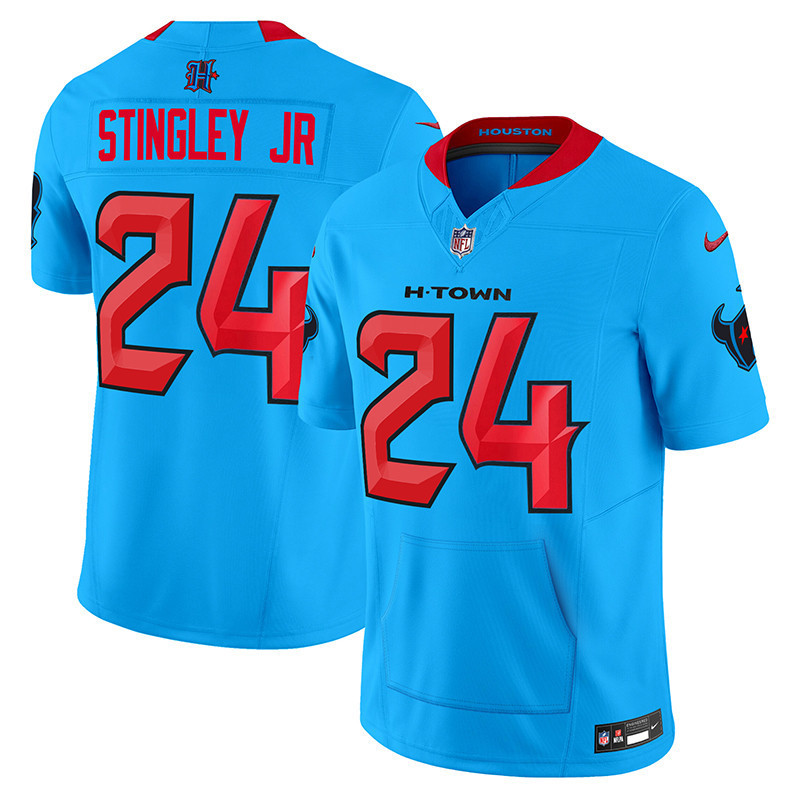 Derek Stingley Jr. Men's Houston Texans 2024 Vapor Hand Warmer Blue Jersey - All Stitched