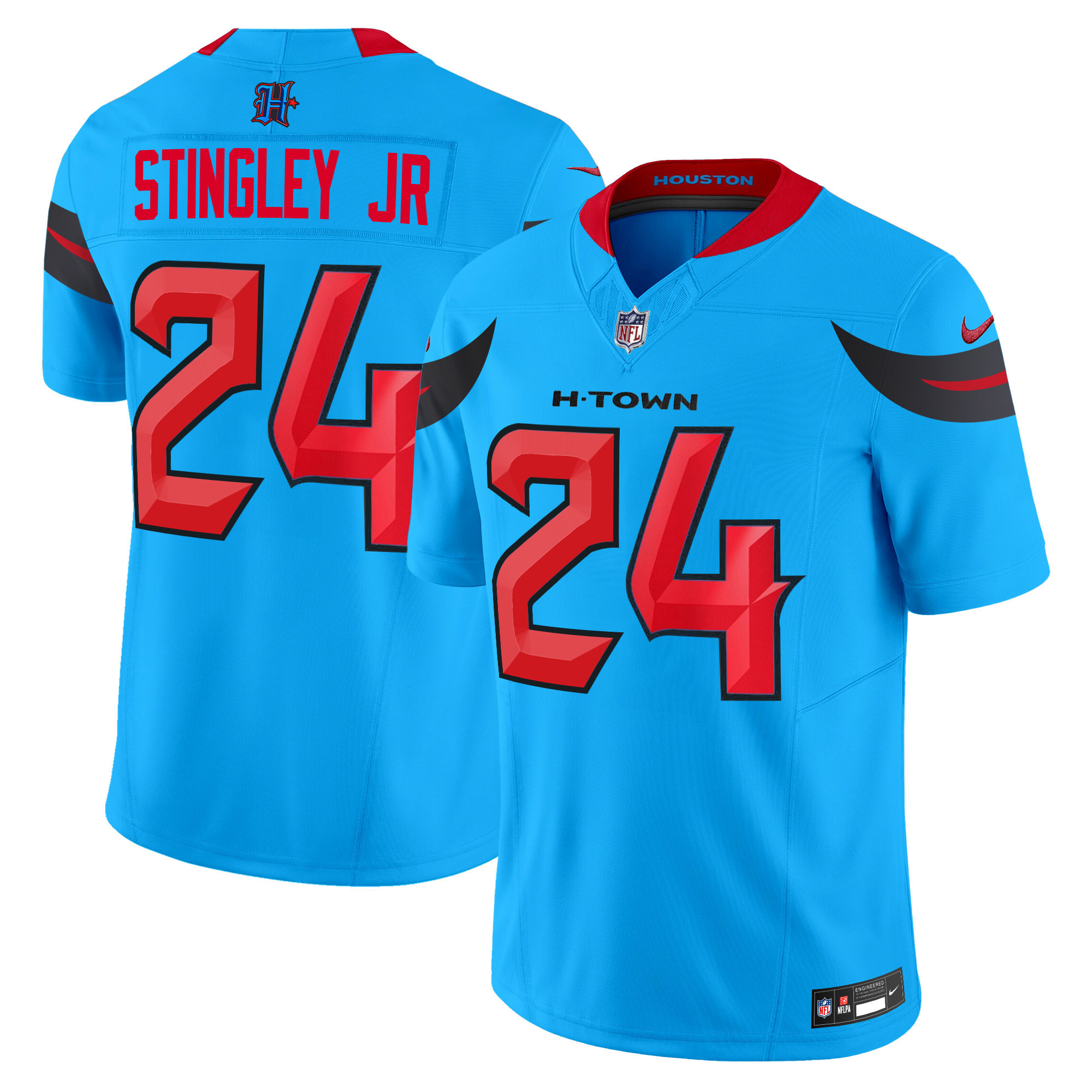 Derek Stingley Jr. Men's Houston Texans 2024 Vapor Limited Blue Jersey - All Stitched