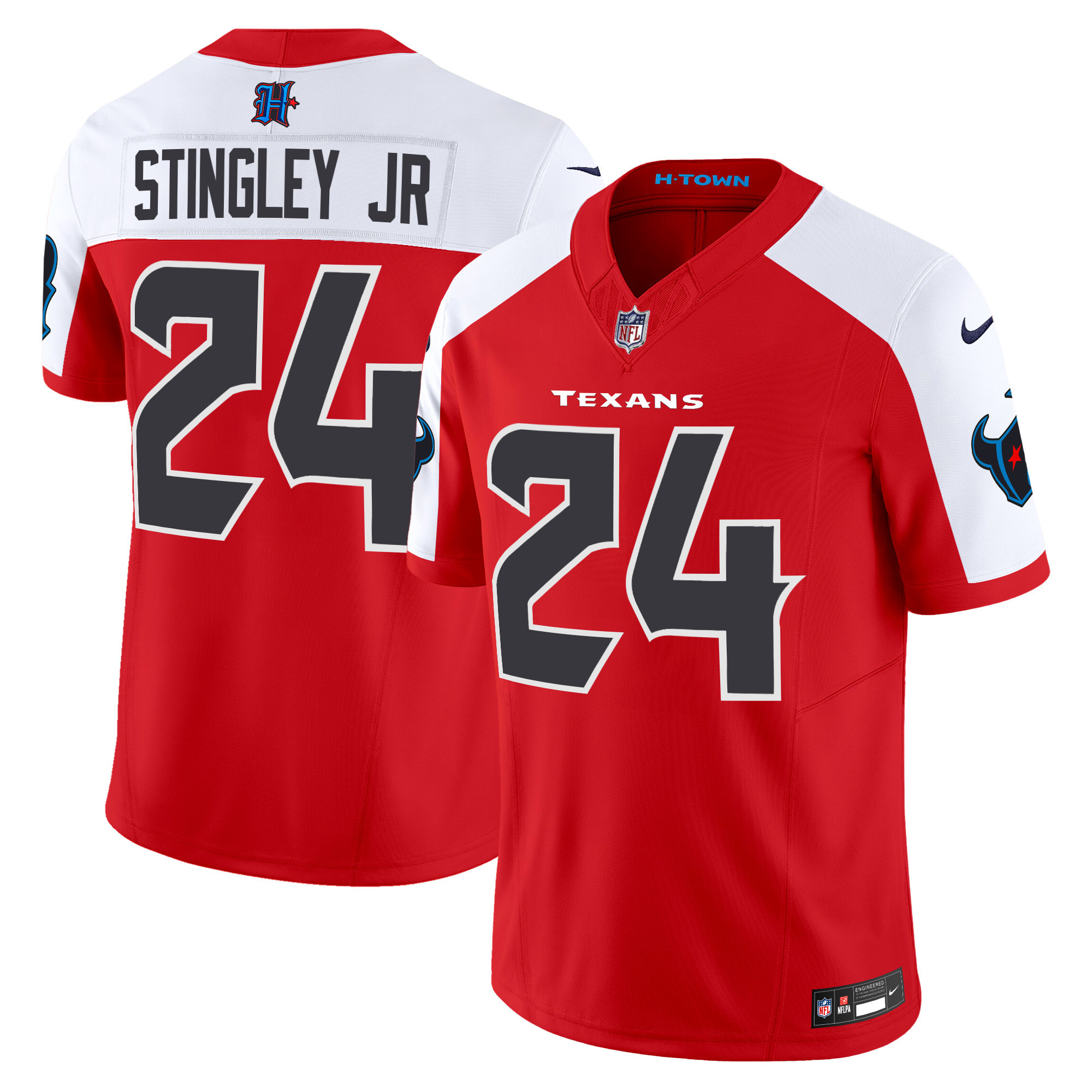 Derek Stingley Jr. Men's Houston Texans 2024 Vapor Limited Red Alternate Jersey - All Stitched