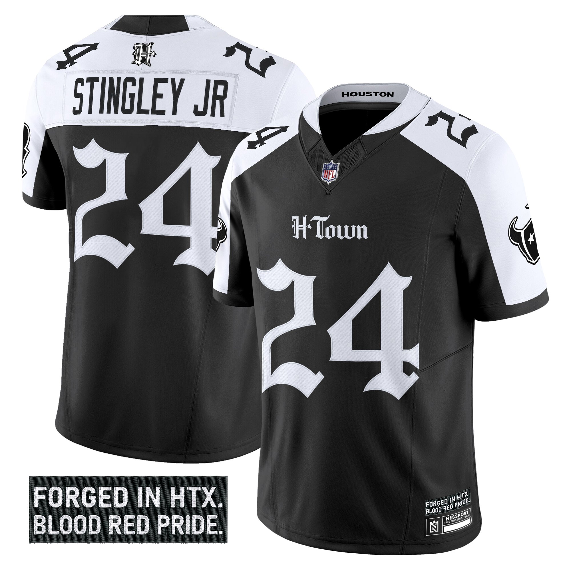 Derek Stingley Jr. Men's Houston Texans 'Gothic Lone Star Shadows Edition' Vapor Limited Alternate Jersey - All Stitched