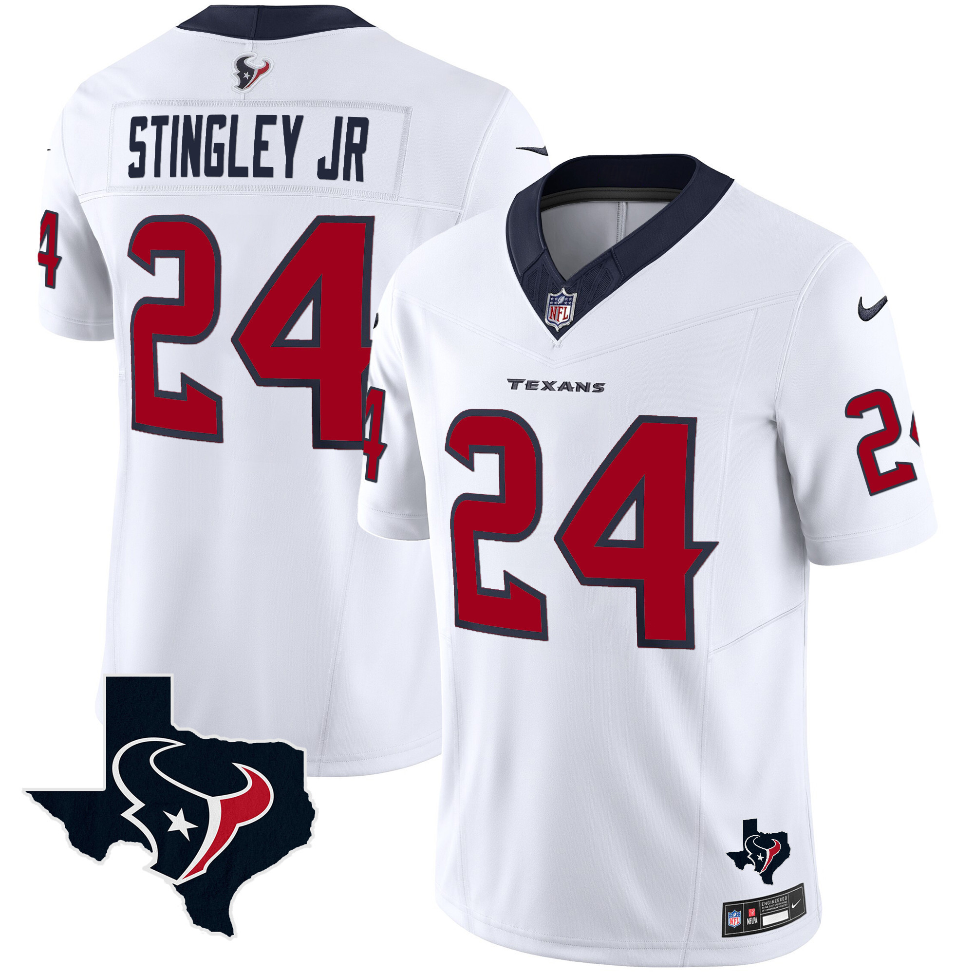 Derek Stingley Jr. Men's Houston Texans Vapor Limited White Jersey - All Stitched