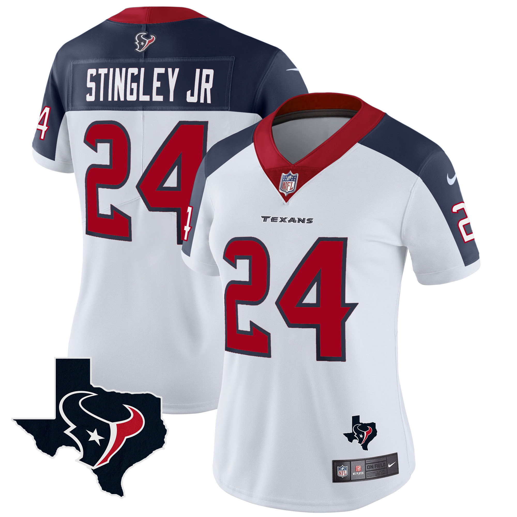 Derek Stingley Jr. Women's Houston Texans Vapor Limited Inverted Jersey - All Stitched