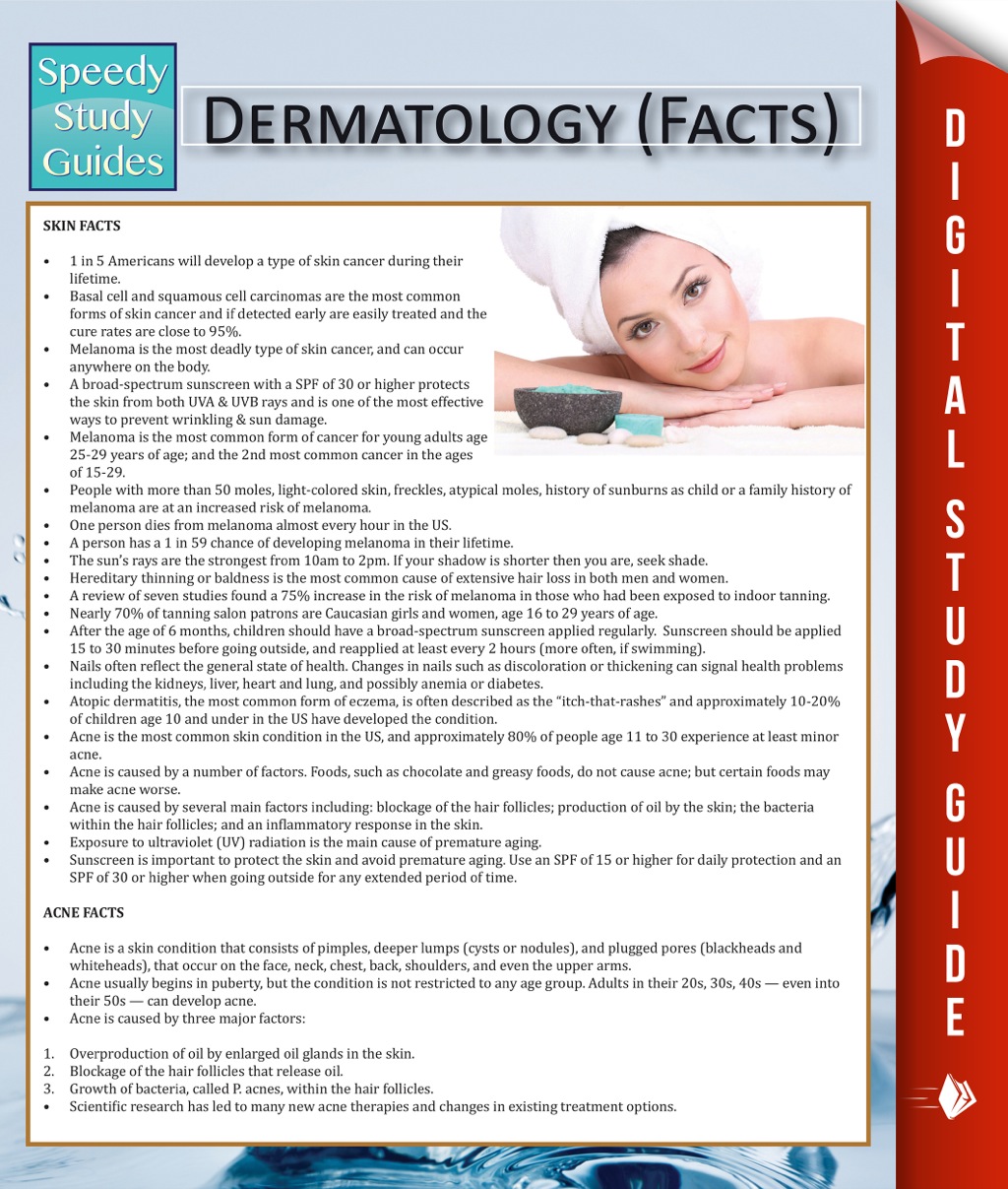 Dermatology (Facts) Speedy Study Guides - (PDF/EPUB Version)